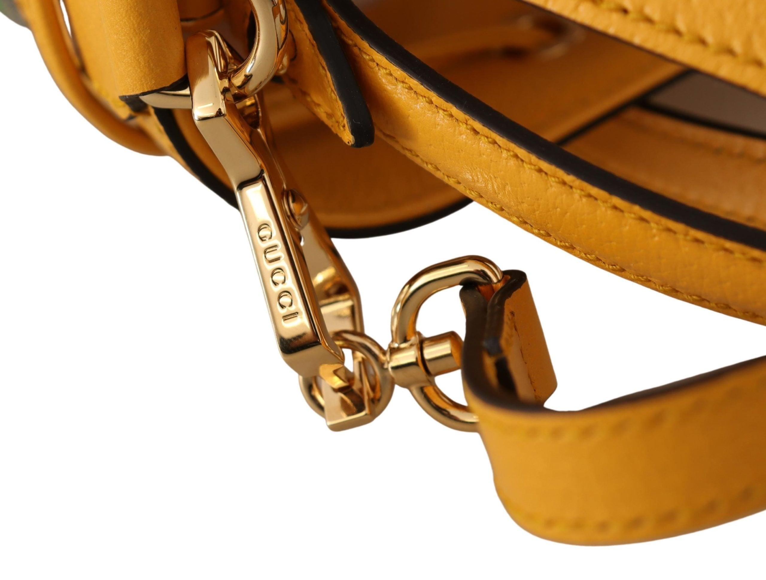 Gucci yellow store bucket bag