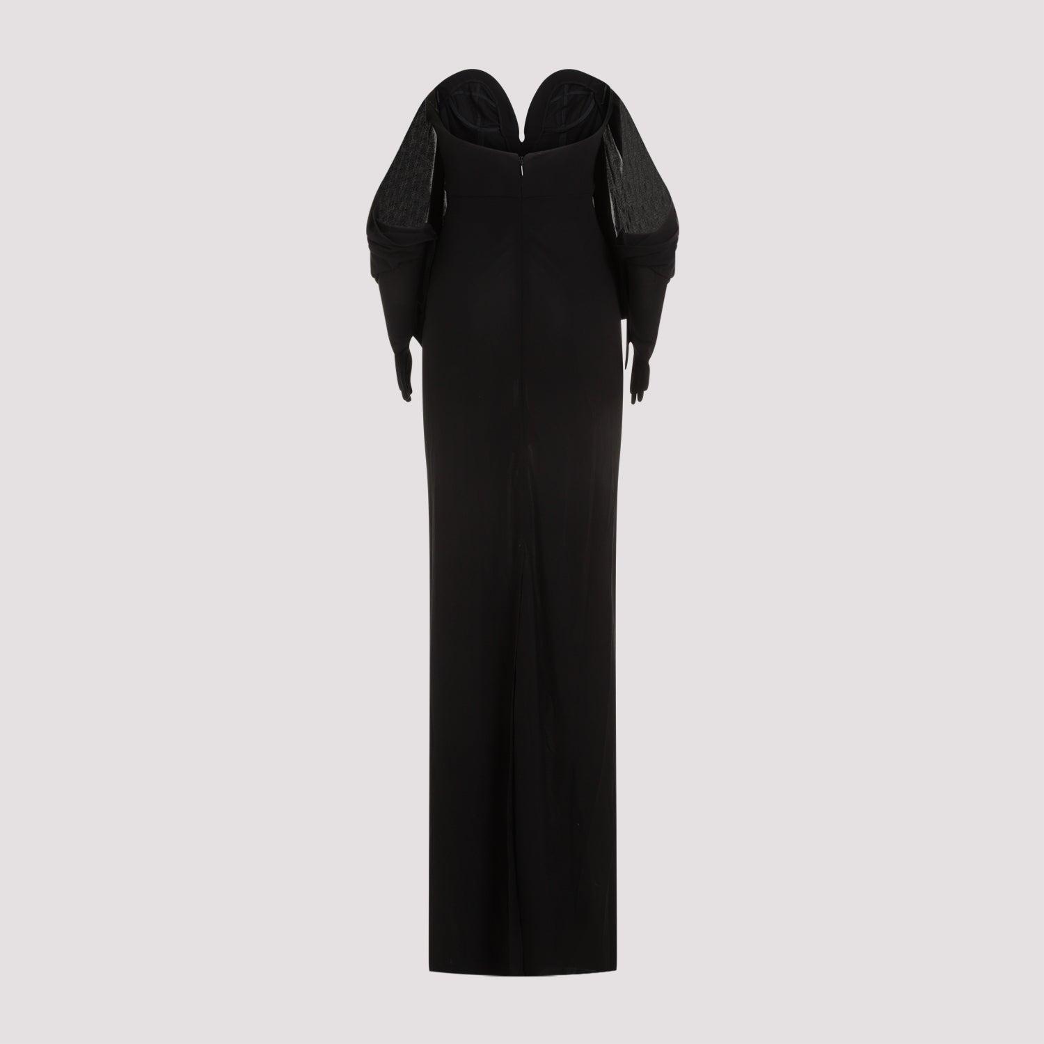 Saint Laurent long-sleeve maxi dress - Black