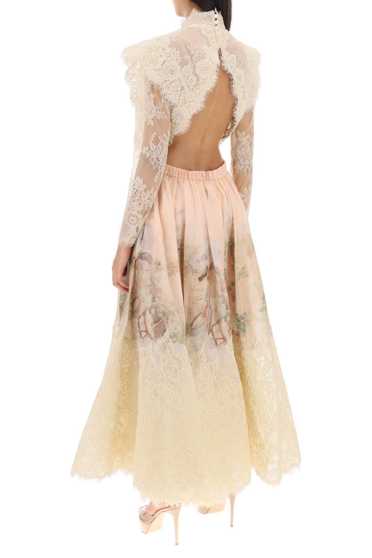 solid cold shoulder contrast lace pocket ruffle hem dress Ever-Pretty Lace V-Neck Midi Cocktail Dress with Flutter Sleeves
