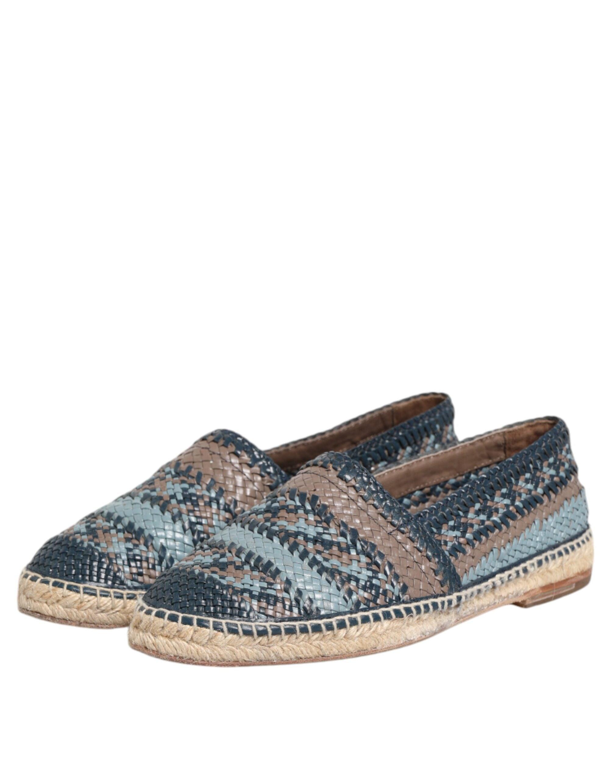 サンダル DOLCE & GABBANA Brown Denim Espadrilles Dolce & Gabbana Men's Patch Denim Espadrilles Brown 12 US