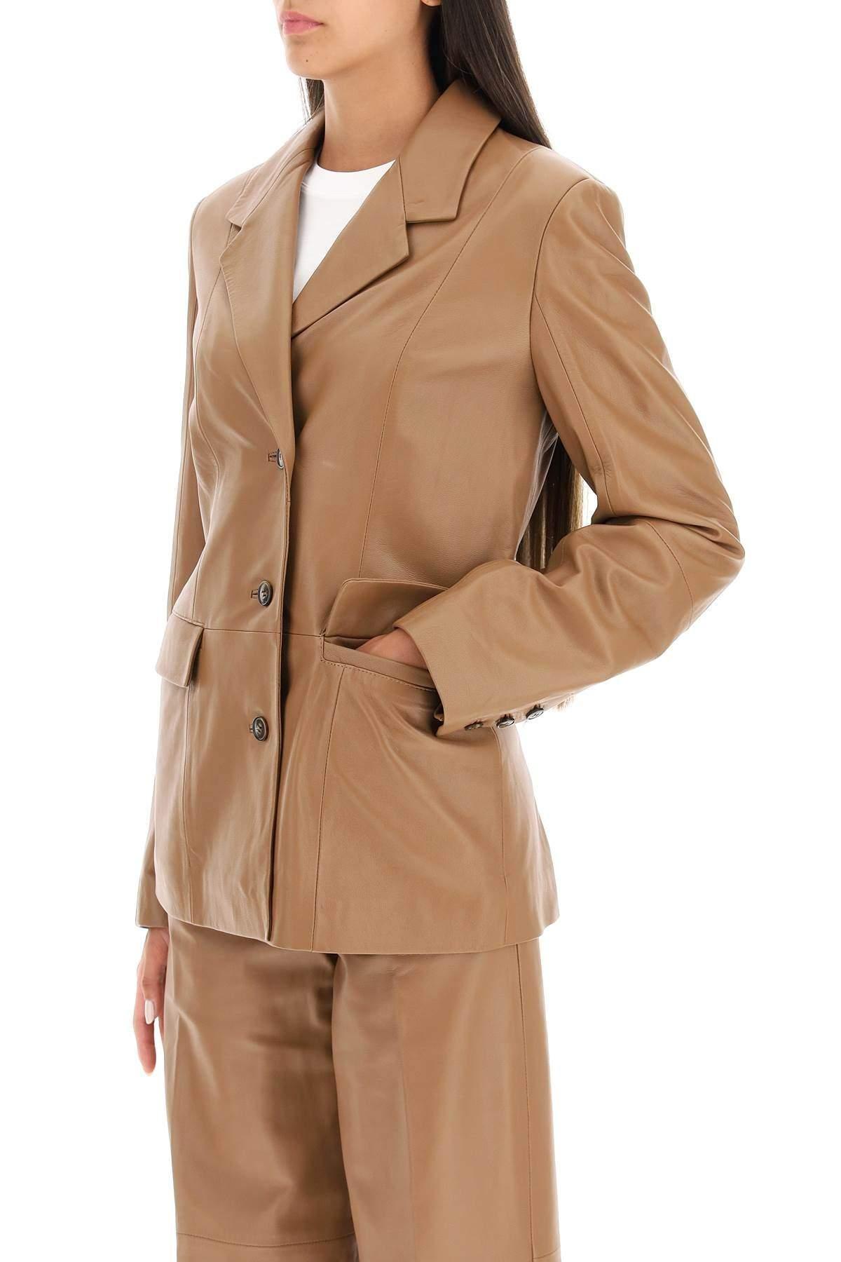 Loulou Studio stovset Nappa Leather Blazer in Camel - Save 2% Brown Womens Jackets Loulou Studio Jackets 