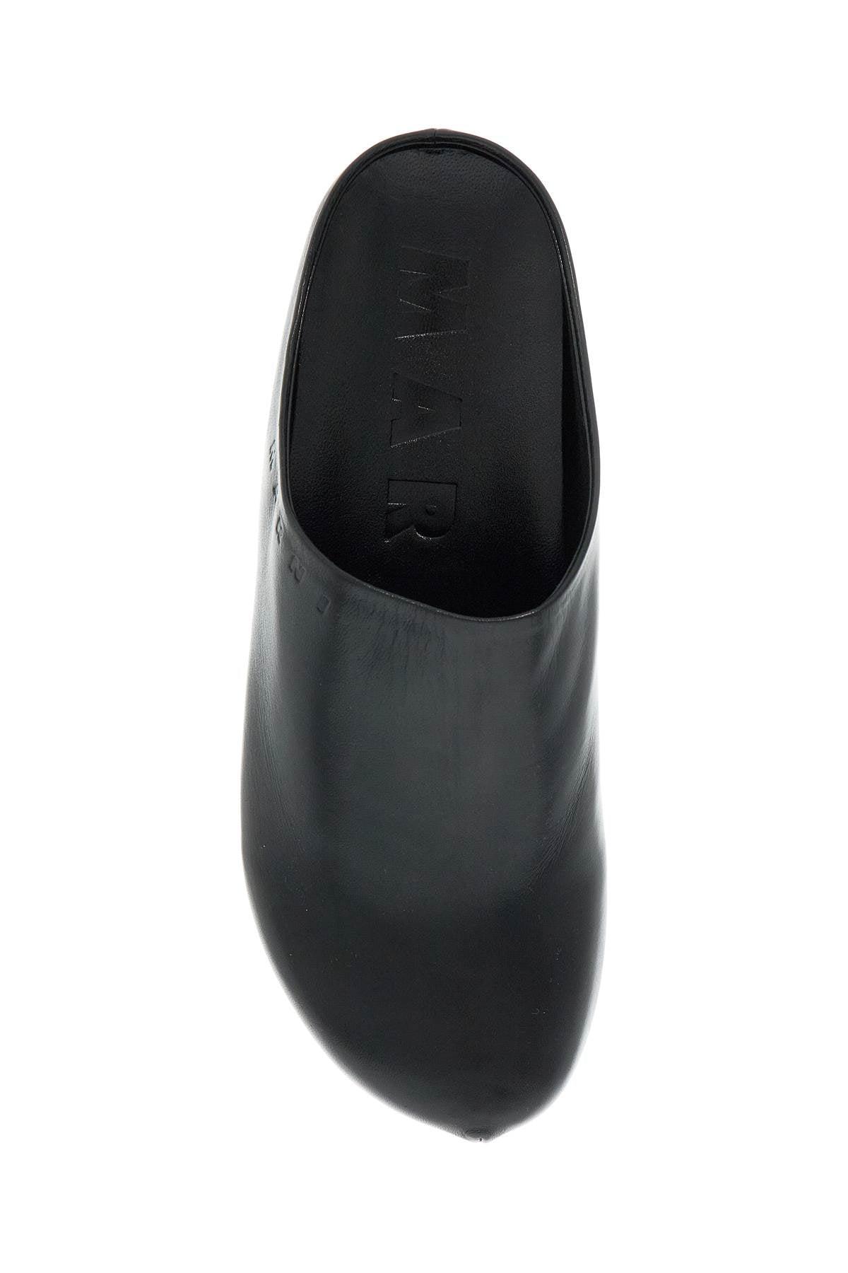 サンダル・ミュール MARNI - CHUNKY CLOG SABOT Black leather chunky clog sabot | Marni