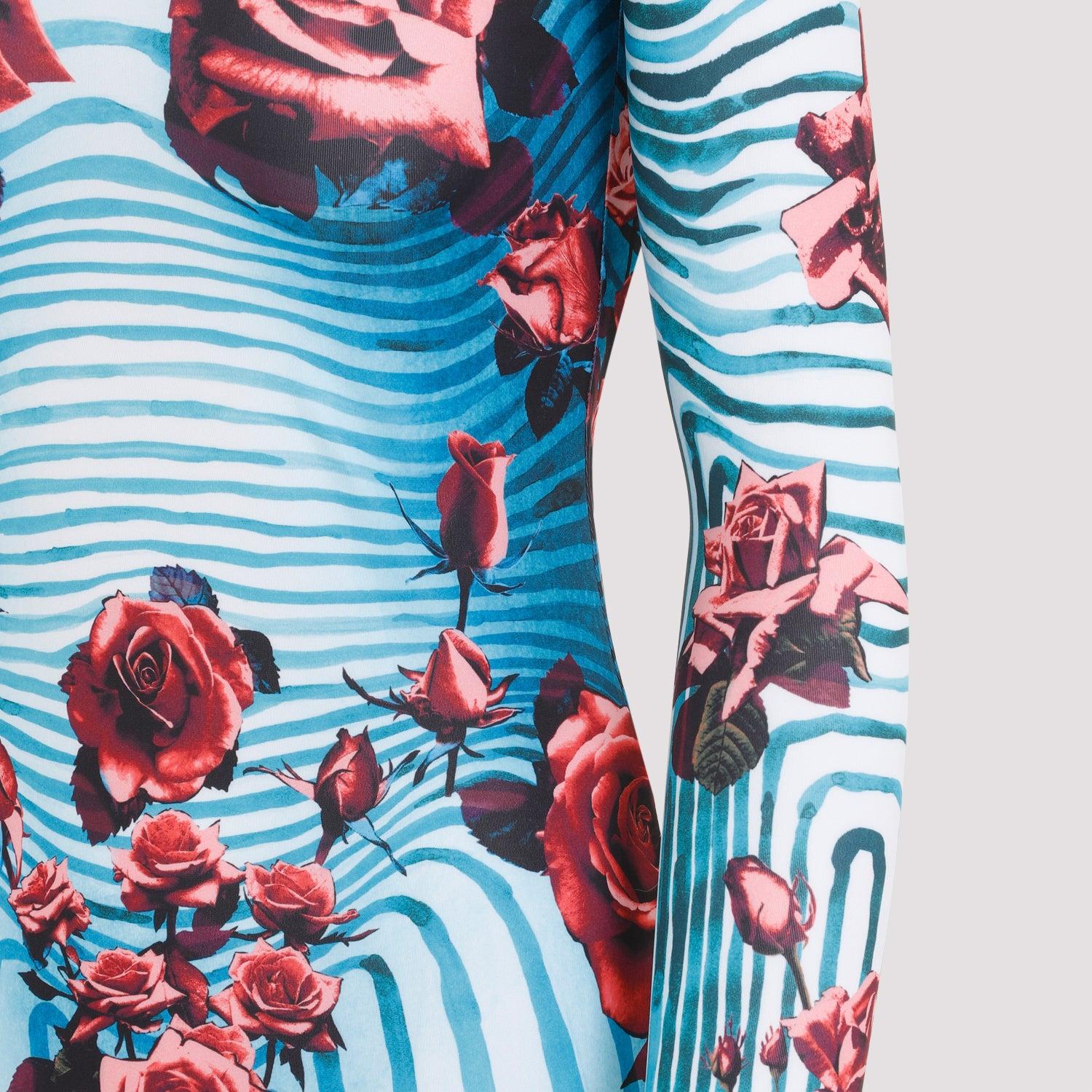 Jean Paul Gaultier Flower-Print Slim-Fit Stretch-Woven Maxi Dress in Blue | Lyst Jean Paul Gaultier Flower-Print Slim-Fit Stretch-Woven Maxi Dress in Blue | Lyst