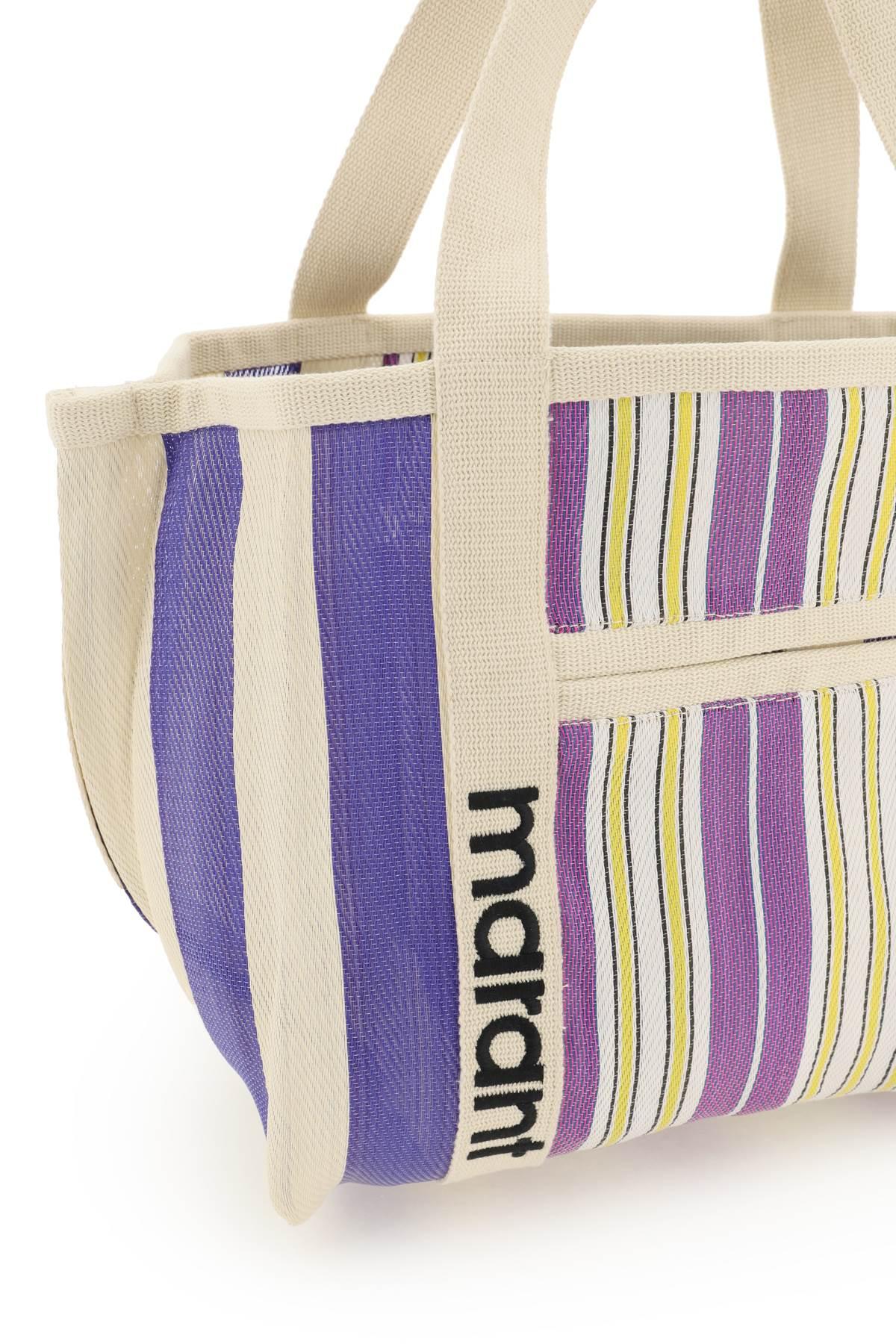 ★Isabel Marant★ Warden Striped Nylon Tote Bag Blue Multico Isabel Marant Warden Striped Nylon Tote | Wardrobe Icons