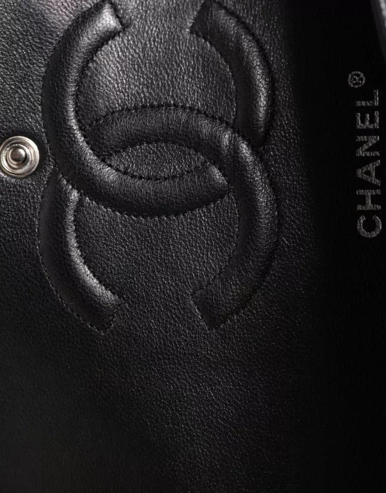 Chanel Black Caviar Medium Classic Double Flap Quilted Shoulder Bag Lyst UK