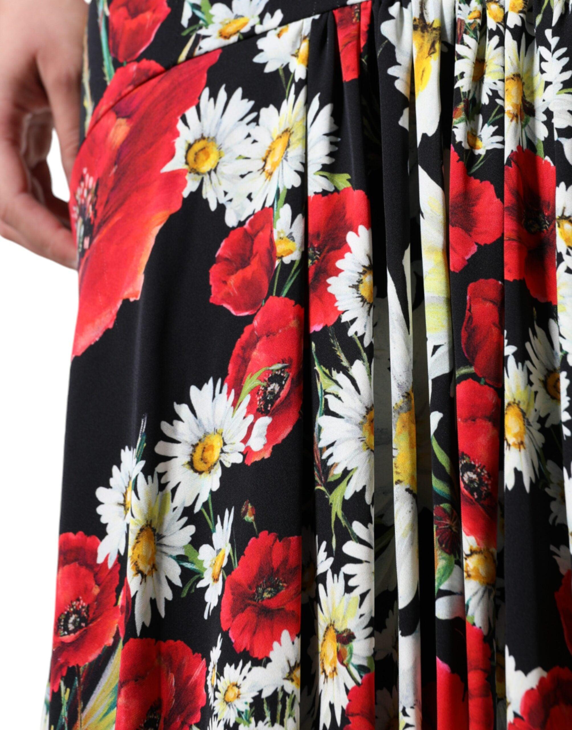 Dolce & Gabbana フラワー ロングワンピース レッド Dolce & Gabbana フラワー ロングワンピース レッド