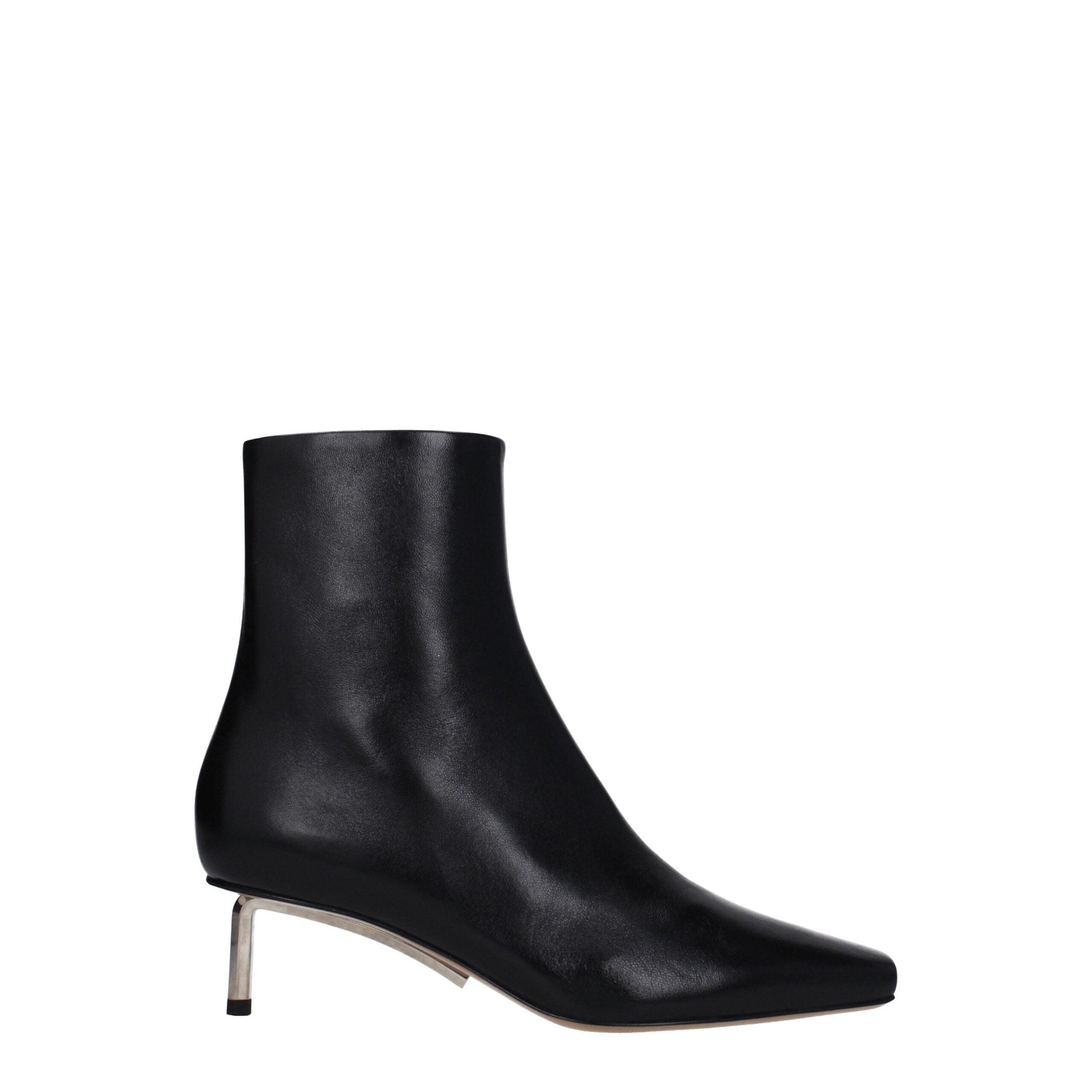 ショートブーツ・ブーティ Off White Black leather Spring ankle boots Off-White Spring Leather Ankle Boots | Black | FARFETCH
