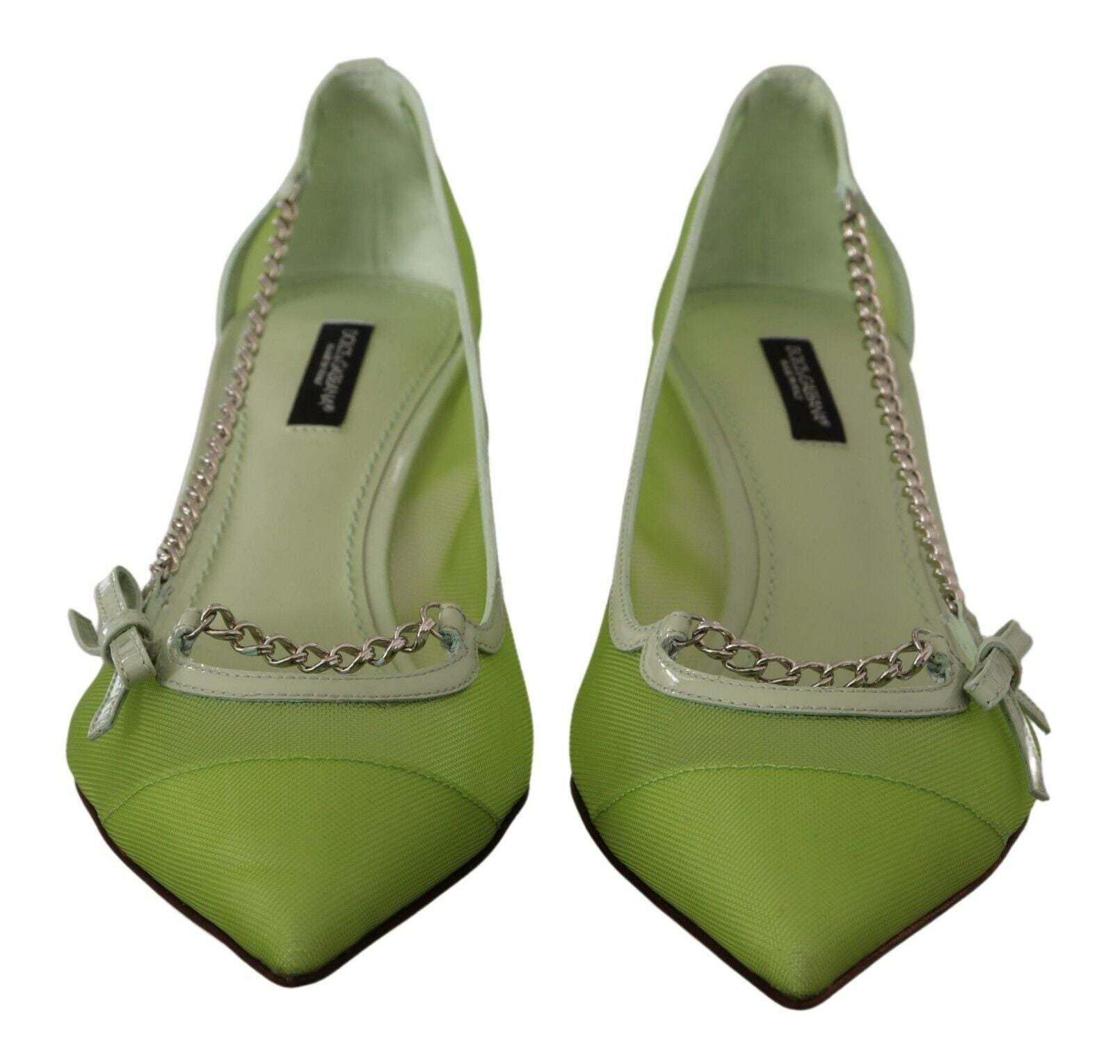 BEBO antix pointed heeled shoes in lime green | ASOS