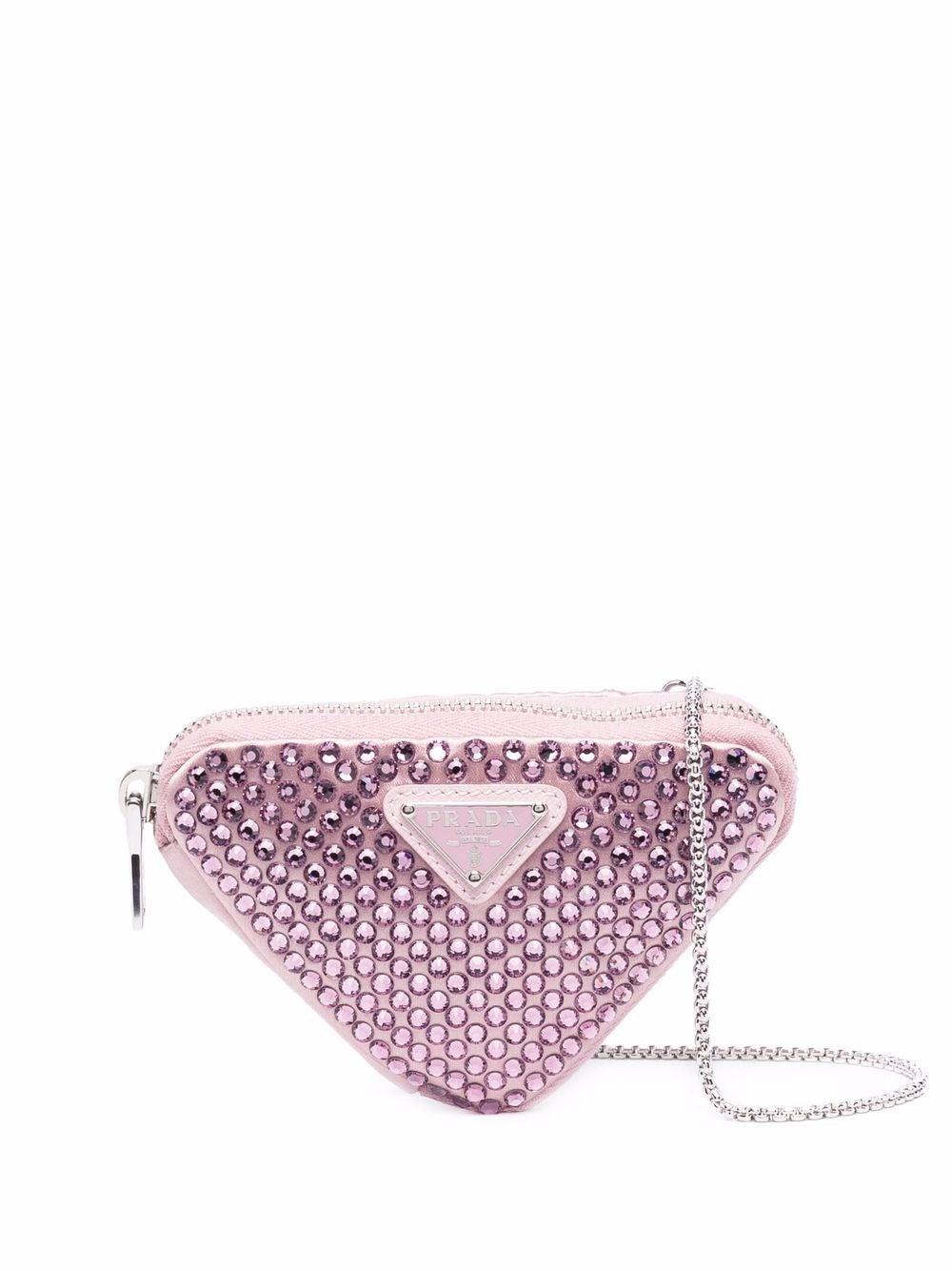 Prada Crystal-embellished Triangle Bag | Lyst