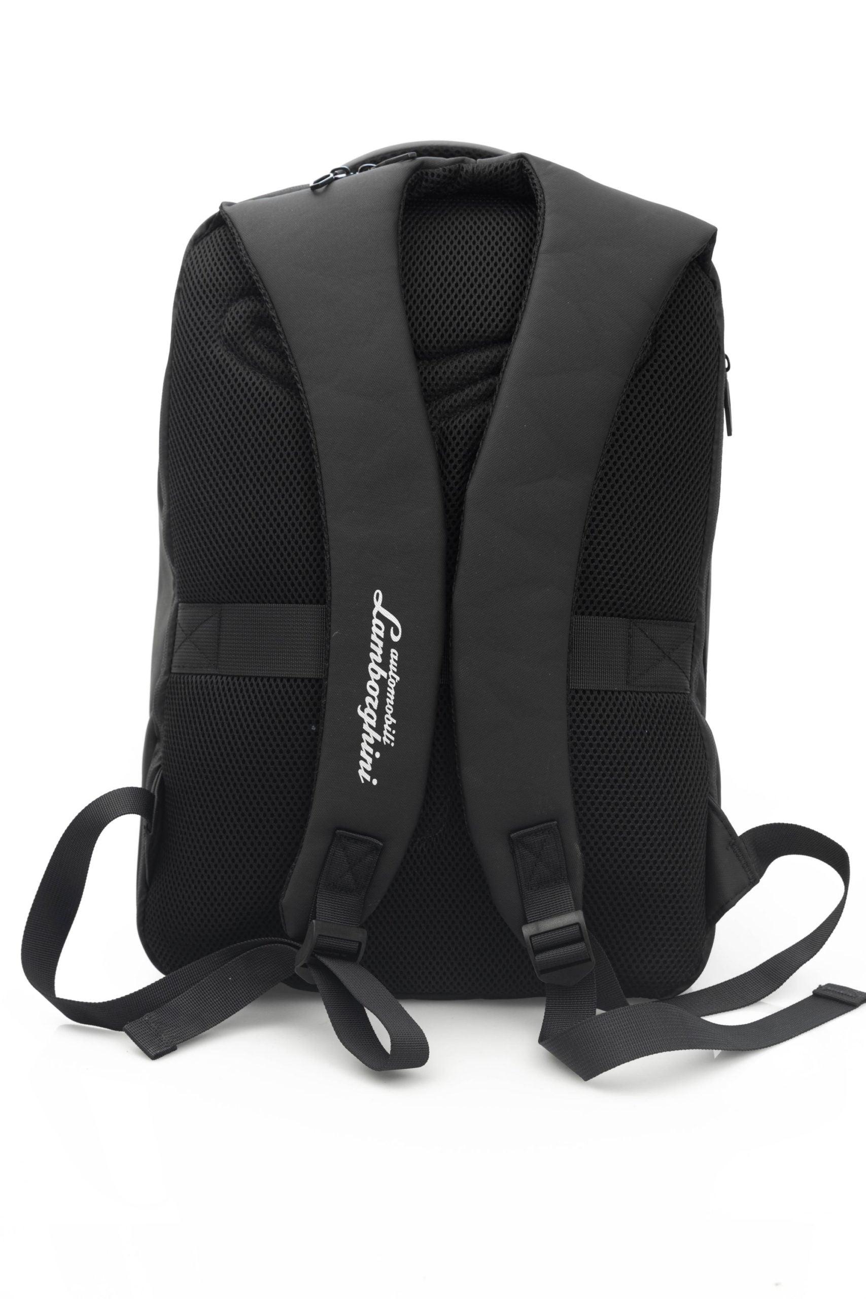 Automobili Lamborghini Gray Nylon Backpack in Black for Men Lyst