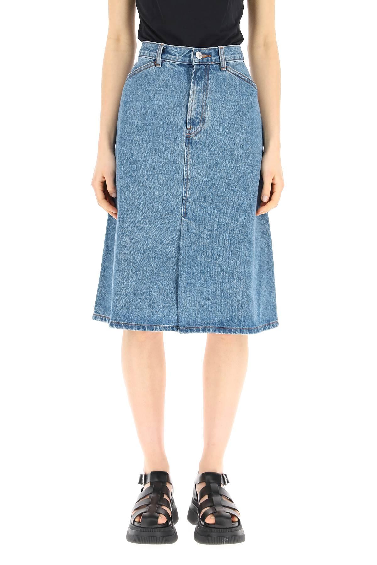 A.P.C. Justine Denim Skirt in Blue 