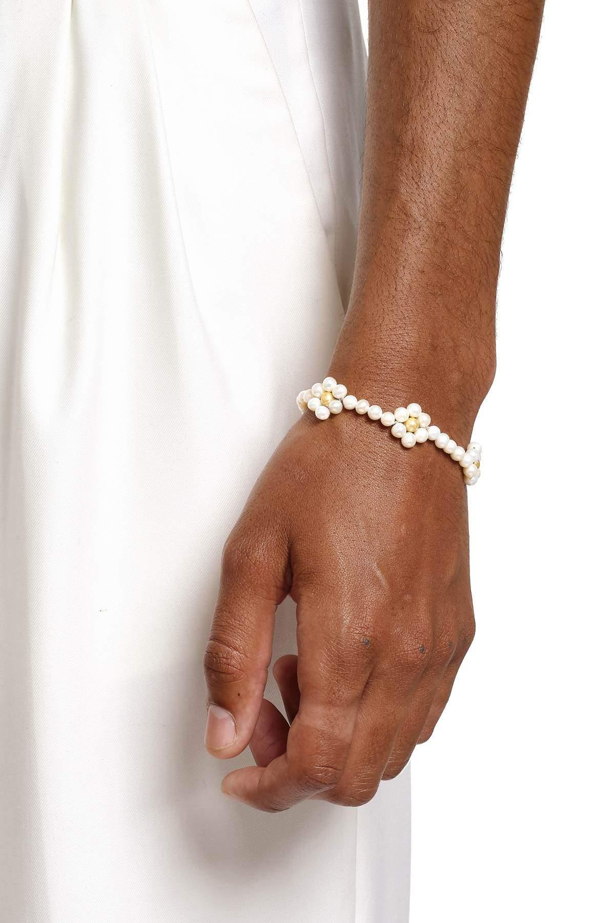 Bracelet à perles Hatton Labs pour homme en coloris Blanc Homme Bijoux Bracelets 