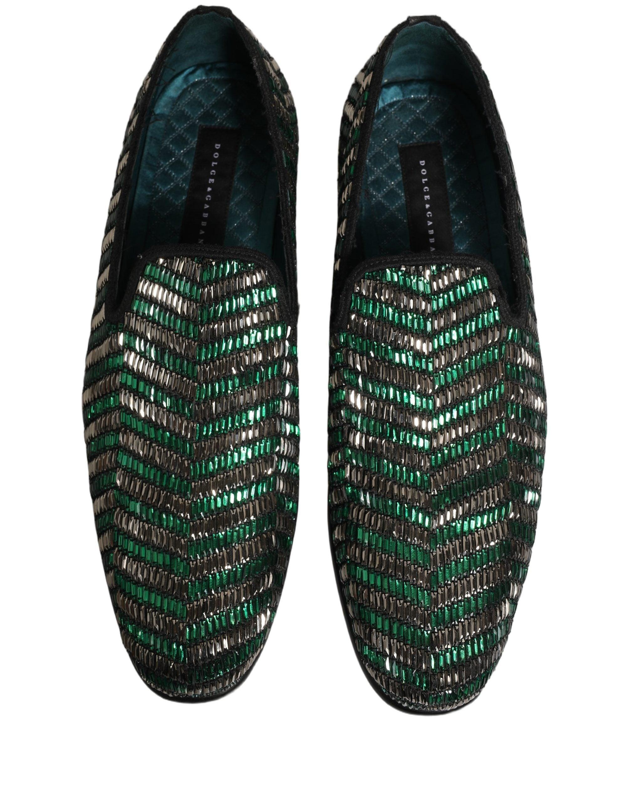 Dolce & Gabbana Green Leather Mens Formal Dress Shoes display picture 1