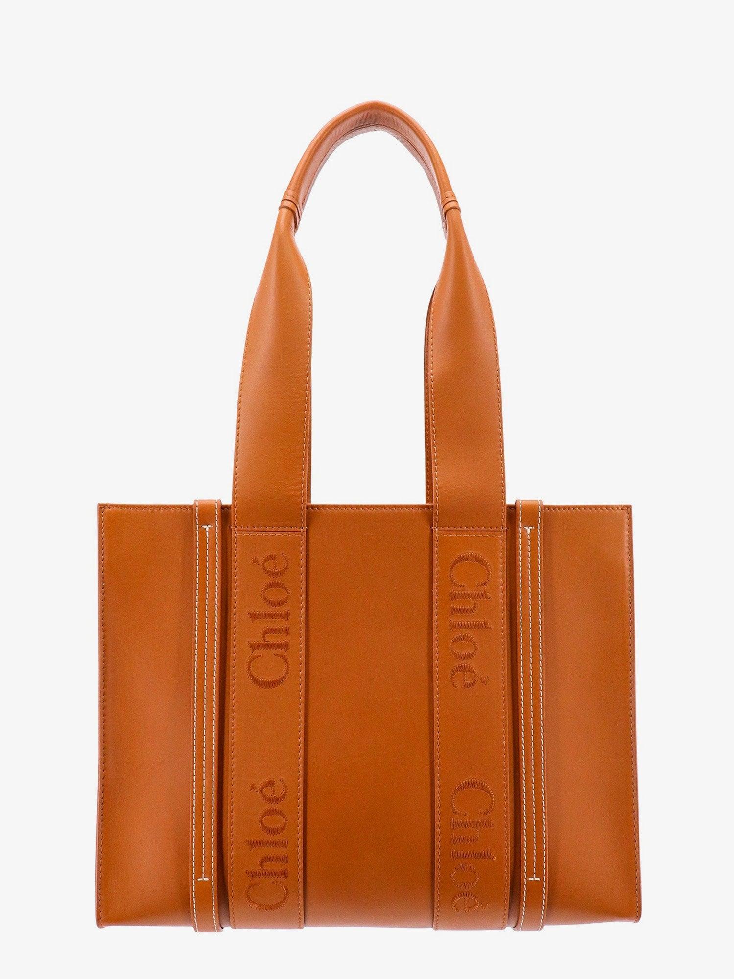 Chloé Leather Lined Shoulder Bags in Orange Lyst