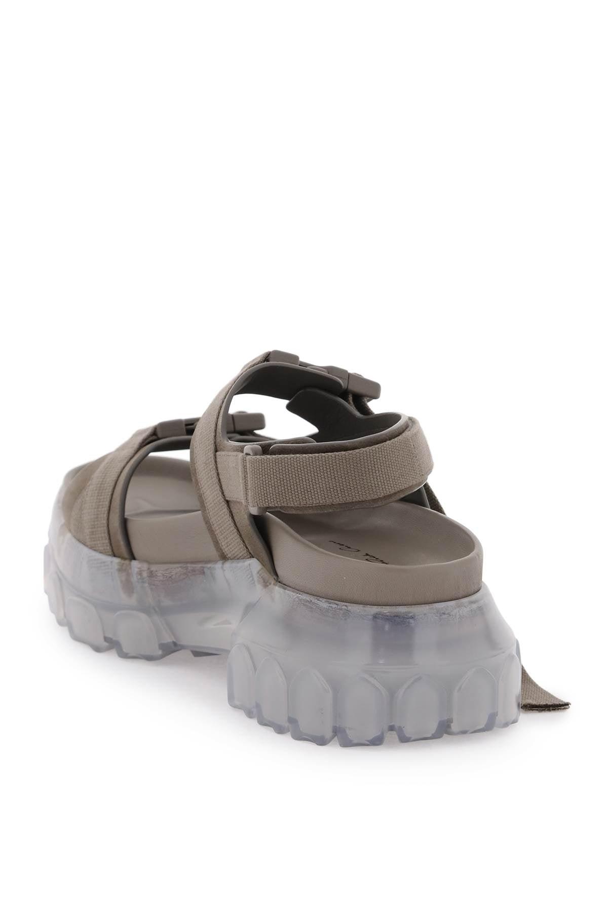 Rick Owens Sandals With Tractor Sole in Gray | Lyst