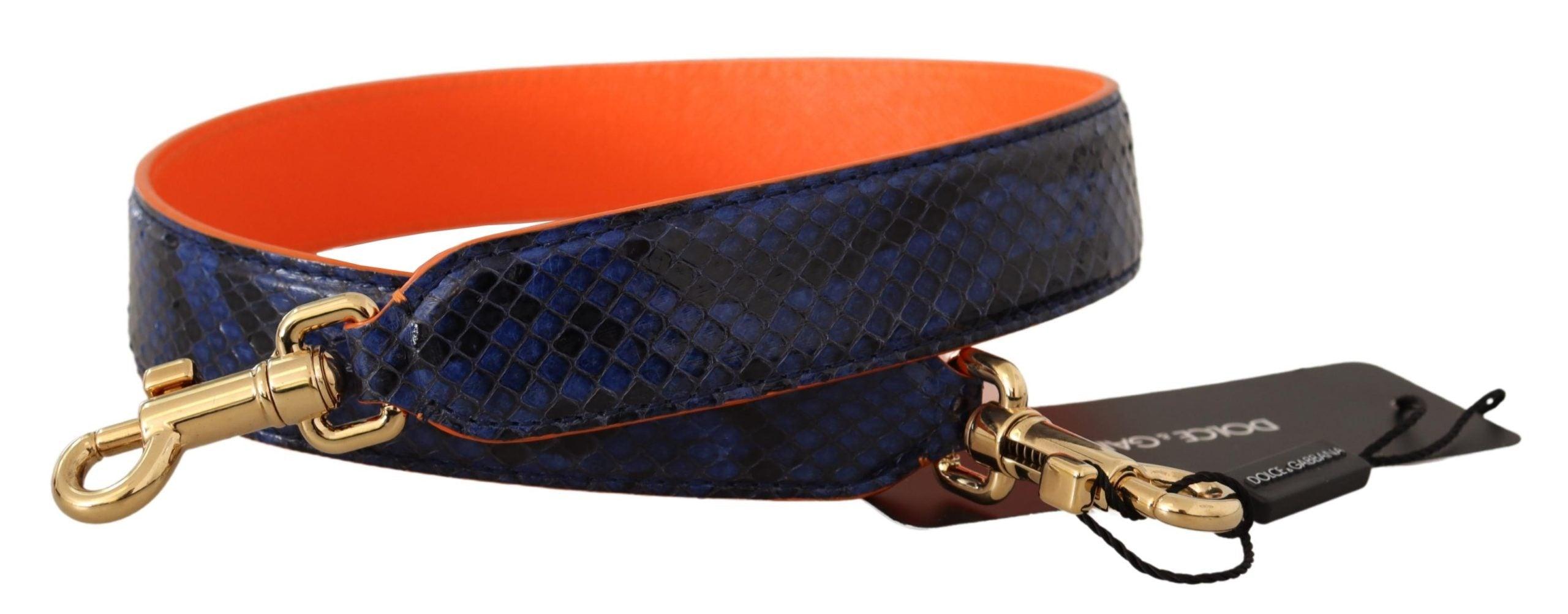 Donna Borse da Accessori per borse da Blue orange python leather accessory shoulder strap di Dolce & Gabbana 