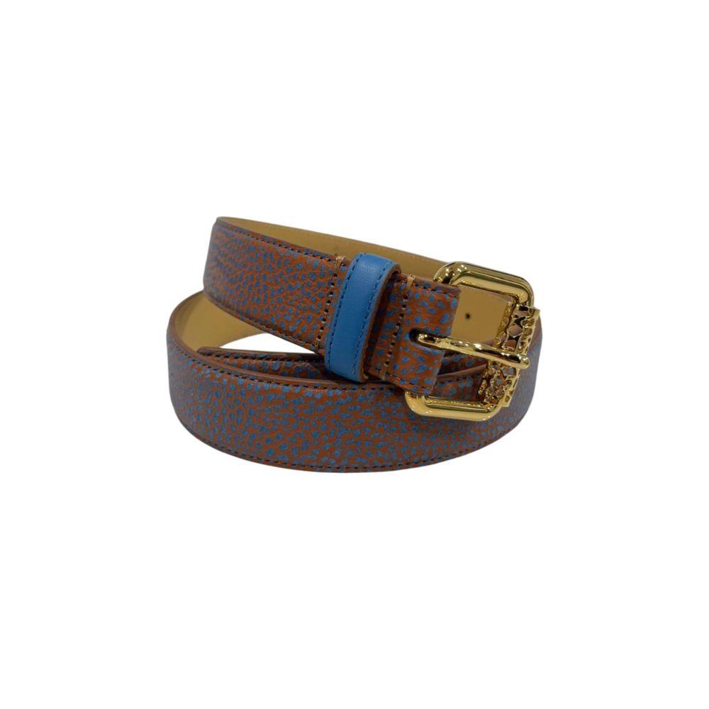 Borbonese Brown Leather Belt With Gold Buckle | Lyst display picture 1