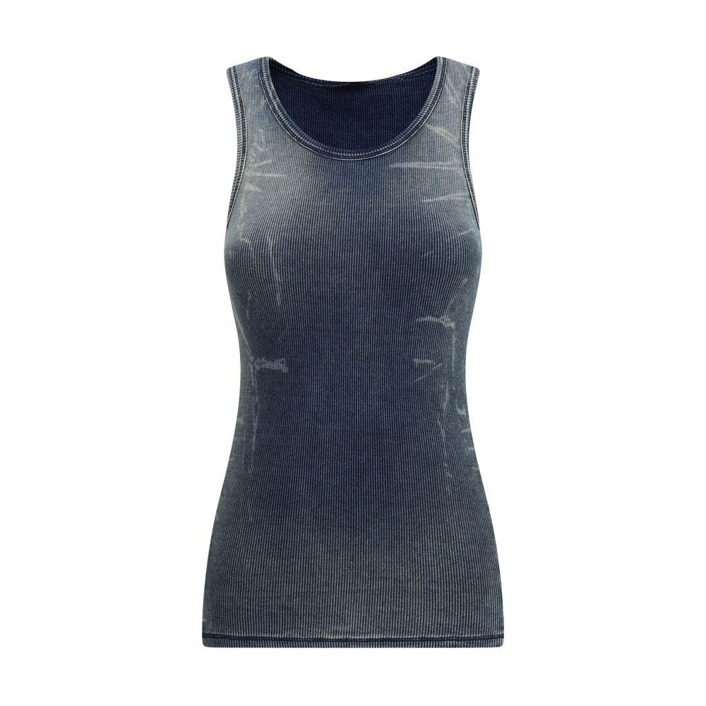 トップス DIESEL Men's Sleeveless Knit Men's Treated jumper with metal logo insert | Beige | Diesel