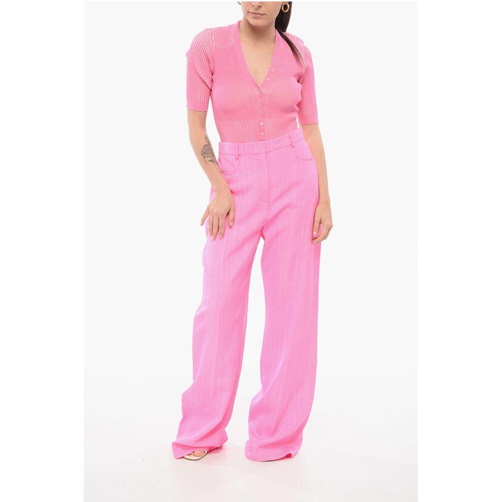 パンツ JACQUEMUS Women Straight Pants 231KN503 PINK JACQUEMUS Camargue pleated wool-blend straight-leg pants