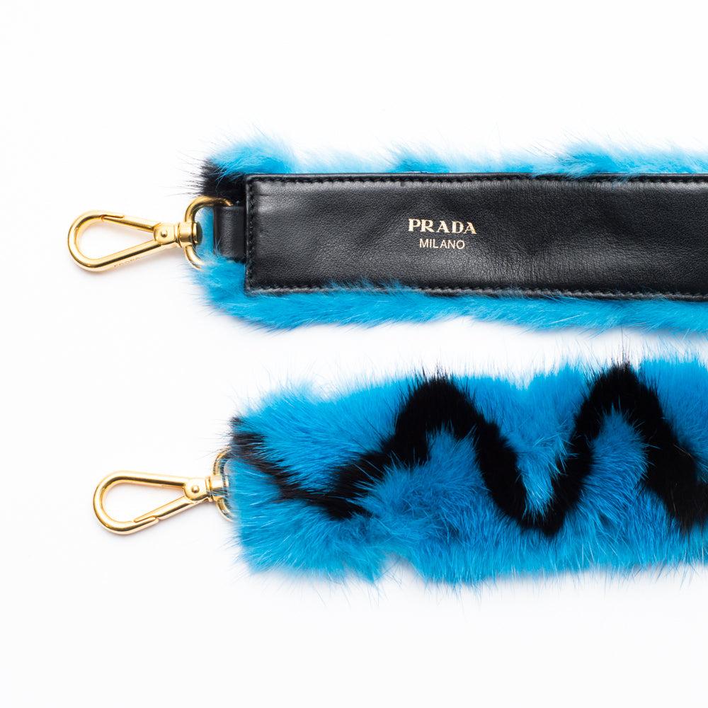Prada Shoulder Mink Fur in Blue - Save 13% | Lyst
