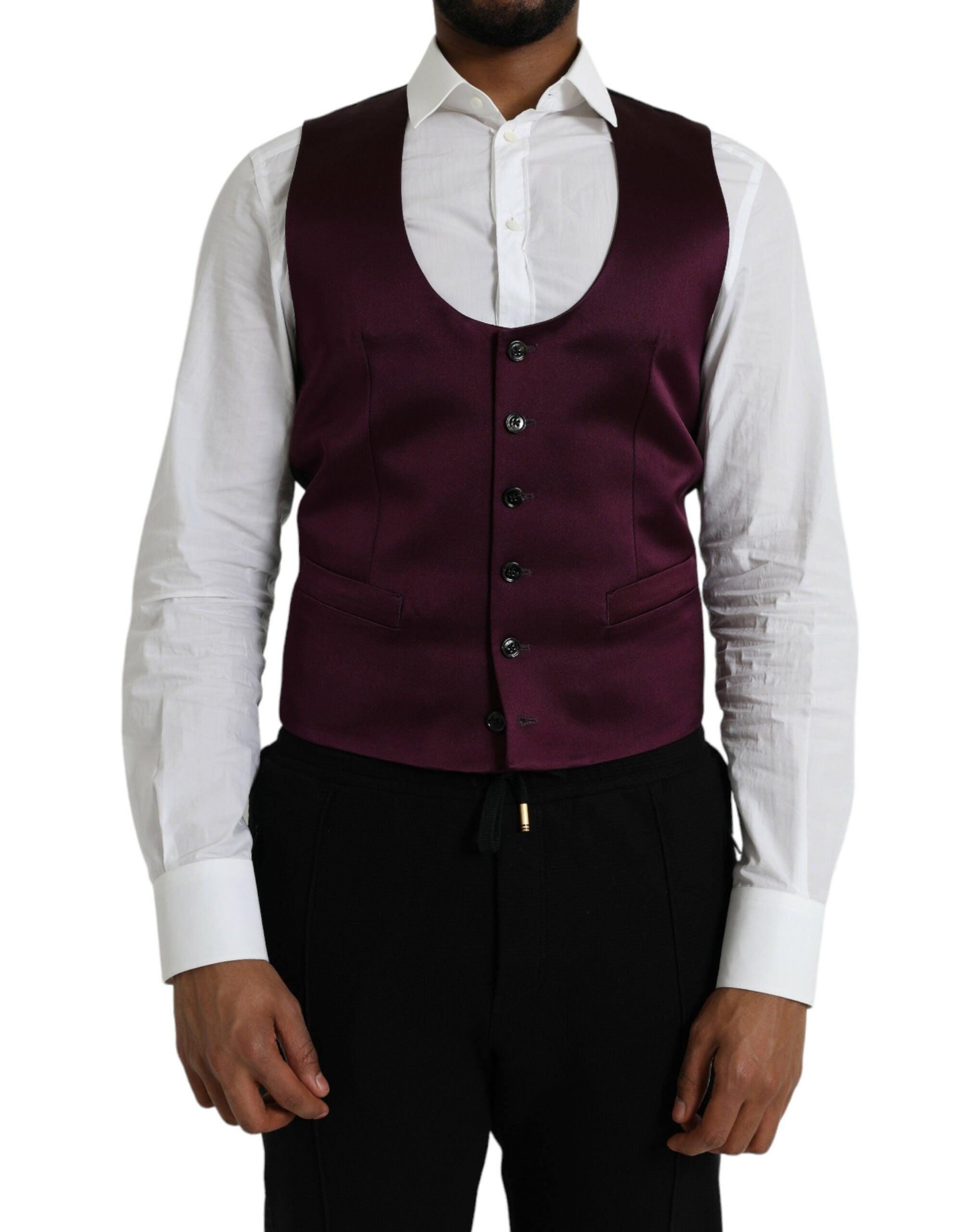 Dolce & Gabbana Satin Silk Waistcoat Dress Formal Vest in Purple for Men | Lyst Dolce & Gabbana Satin Silk Waistcoat Dress Formal Vest in Purple for Men | Lyst