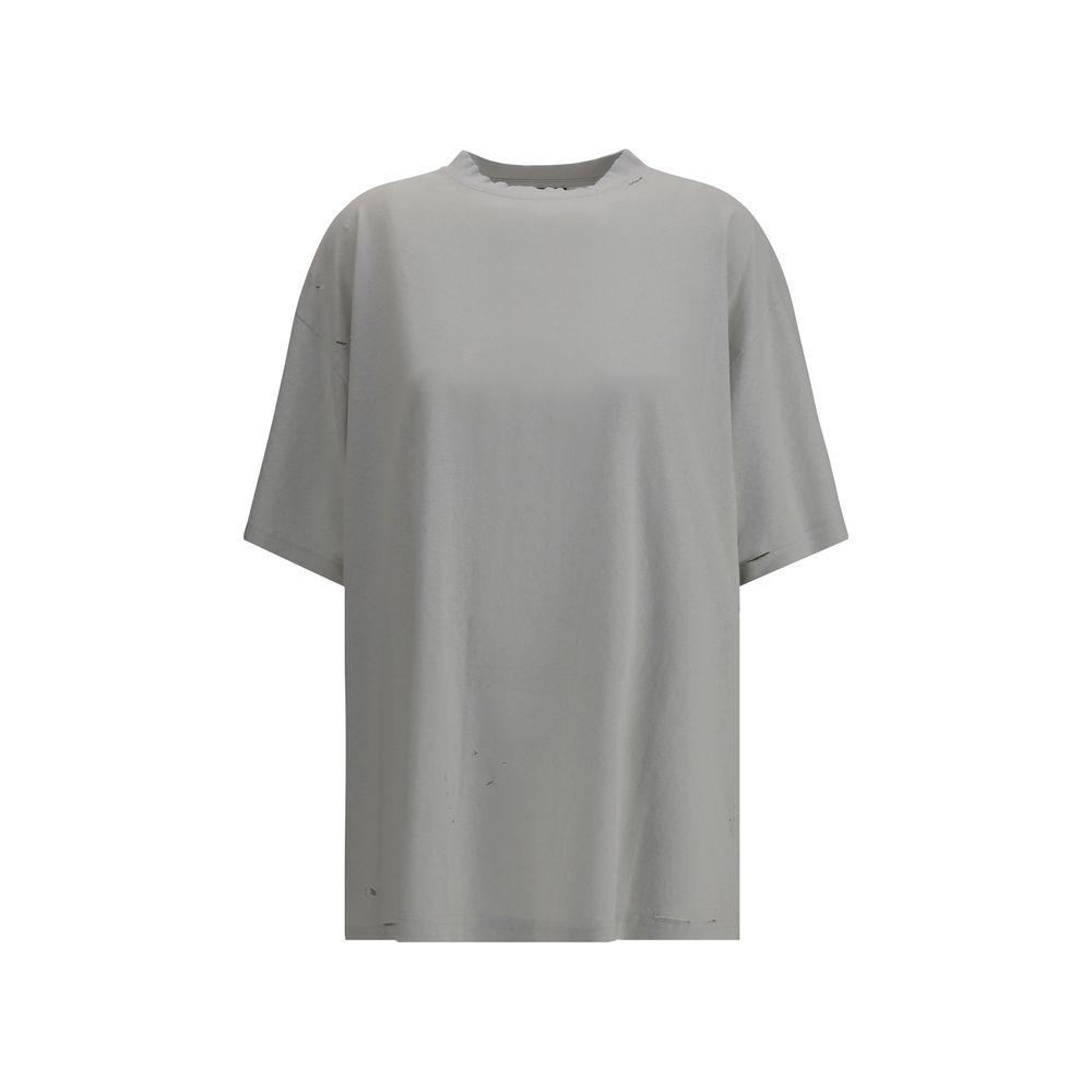Tシャツ・カットソー *BALENCIAGA* Oversized short sleeve t-shirt heather gray yel Oversized cotton jersey T-shirt in grey - Balenciaga | Mytheresa