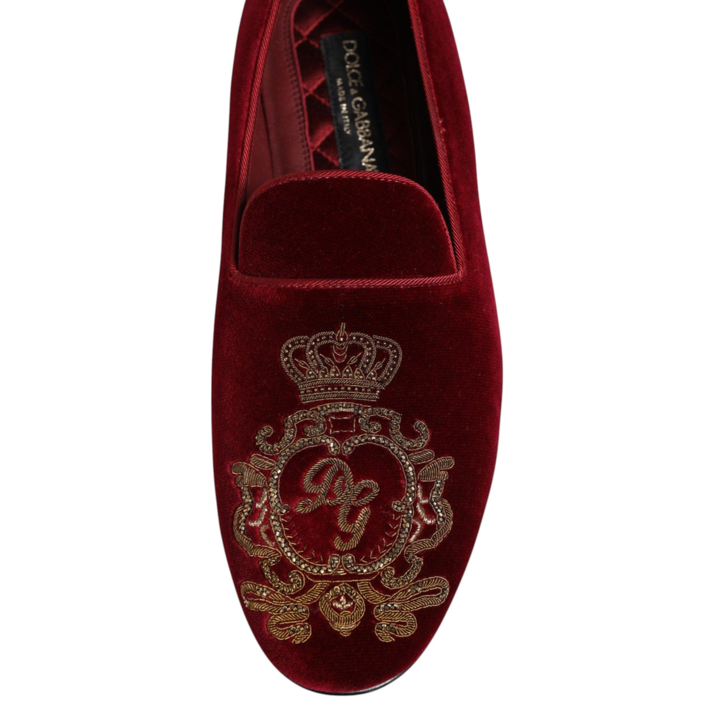 Dolce & Gabbana Velvet Embroidered Loafers for Men | Lyst display picture 1