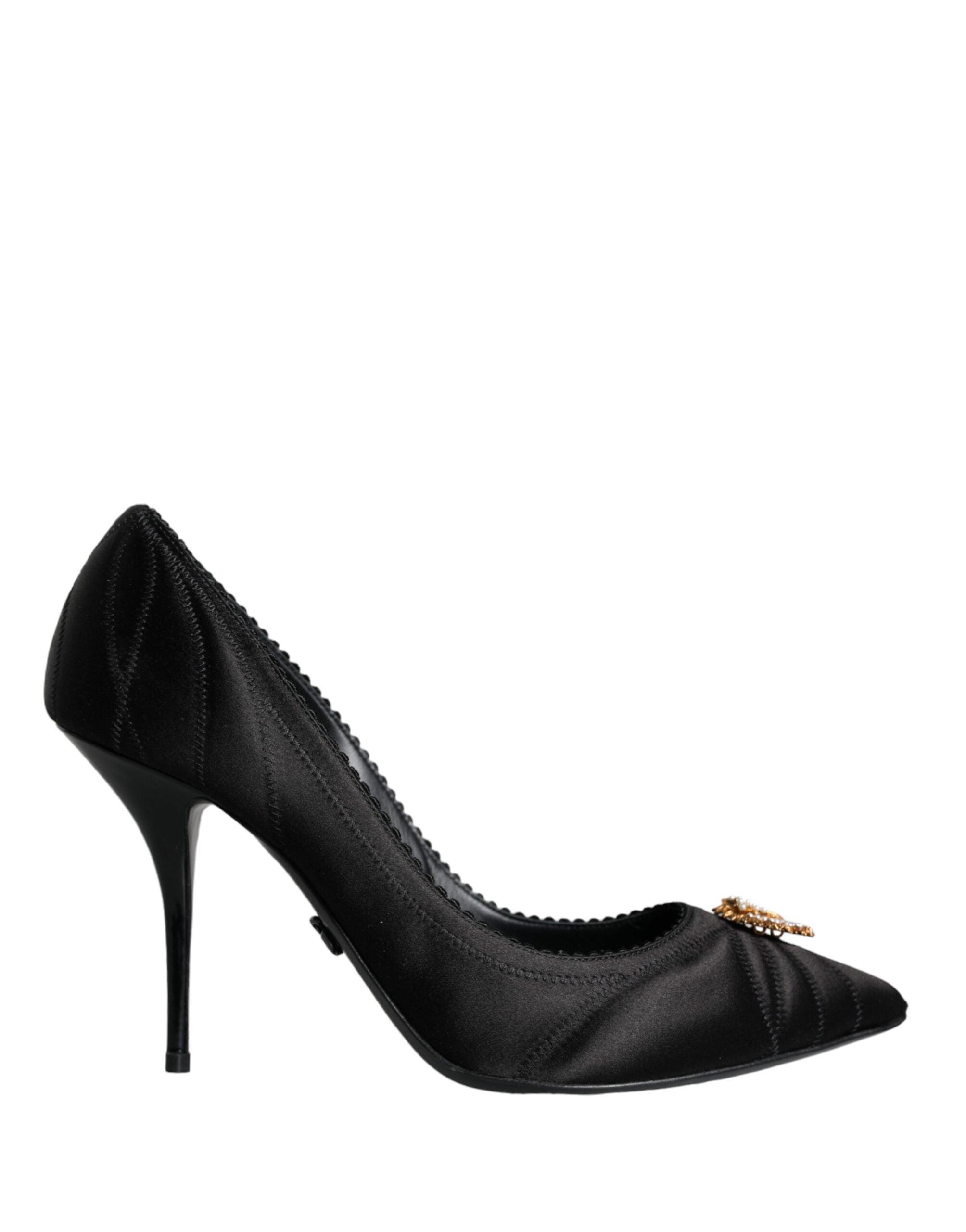 Dolce Gabbana Heart Devotion Heels Pumps Shoes in Black Lyst UK