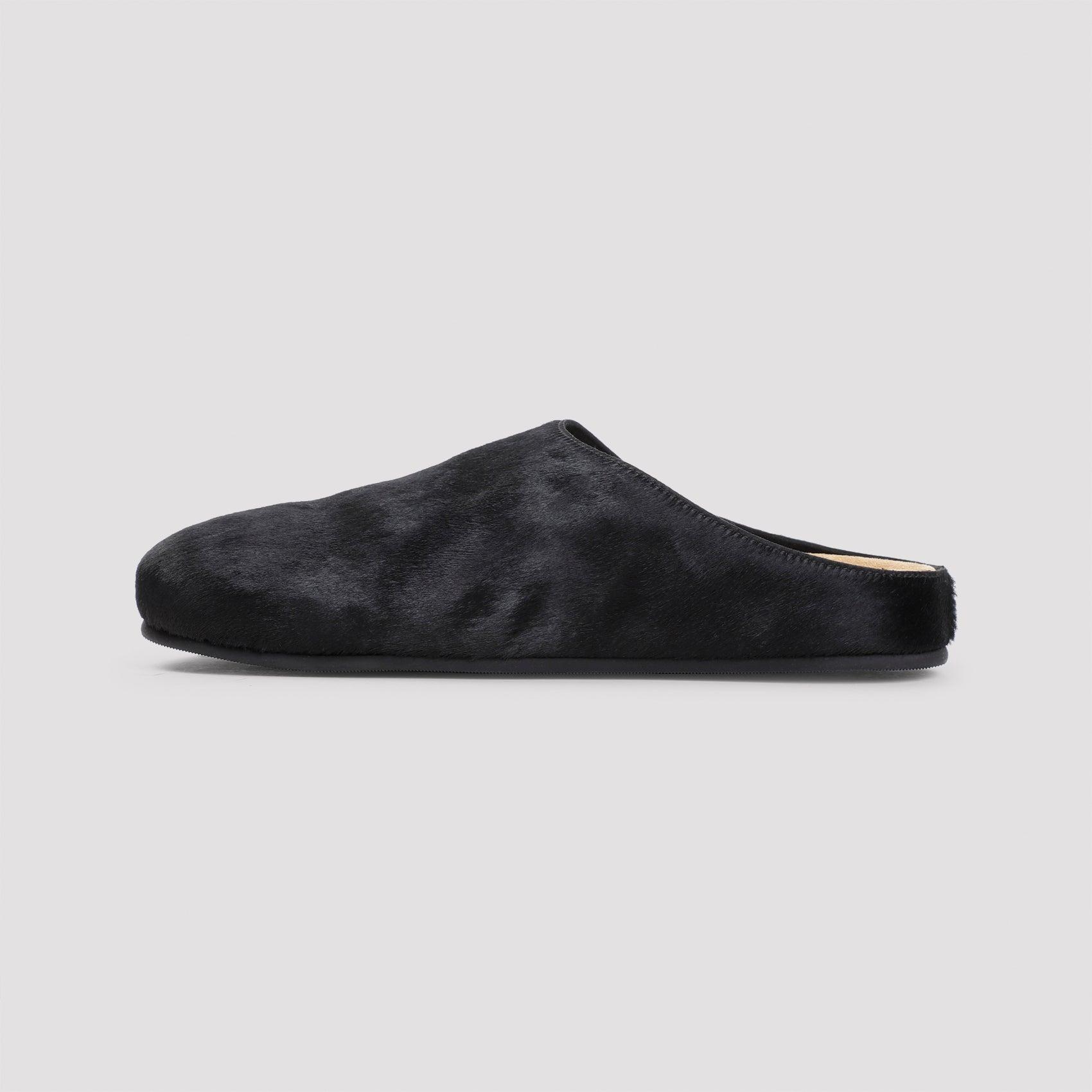 The Row Hugo Slip On Slides in Black | Lyst