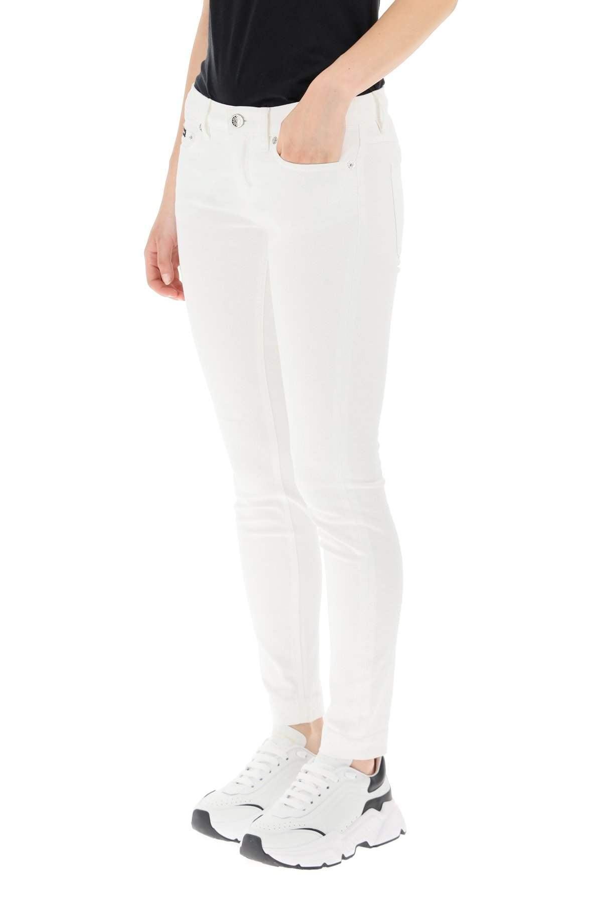 Dolce & Gabbana Pretty Fit Jeans In Stretch Denim in White - Lyst