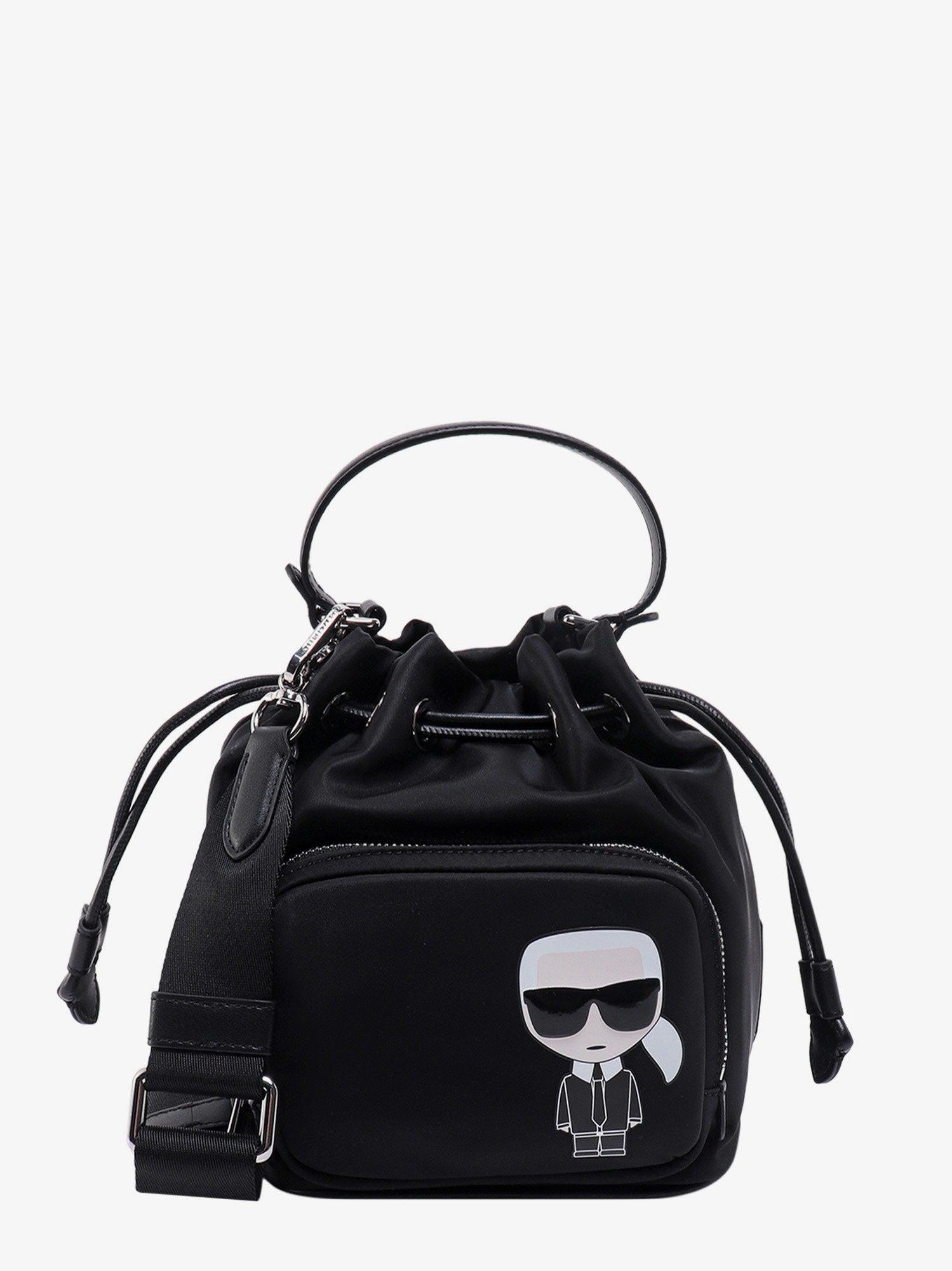 Karl Lagerfeld Leather Shoulder Bags in Black | Lyst