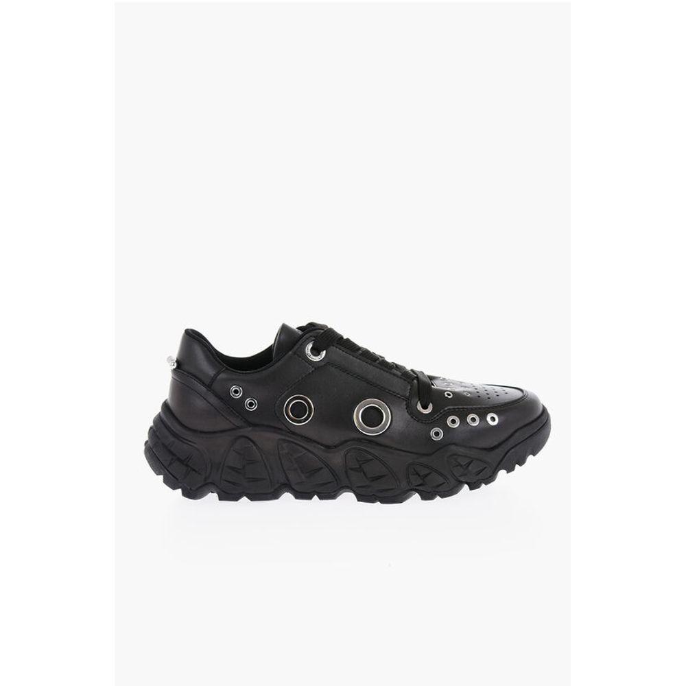 スニーカー NEIL BARRETT Men Sneakers NBV8CT369A C9000 001 Black Neil Barrett Casual Shoes Men Low-Top Black - POIZON