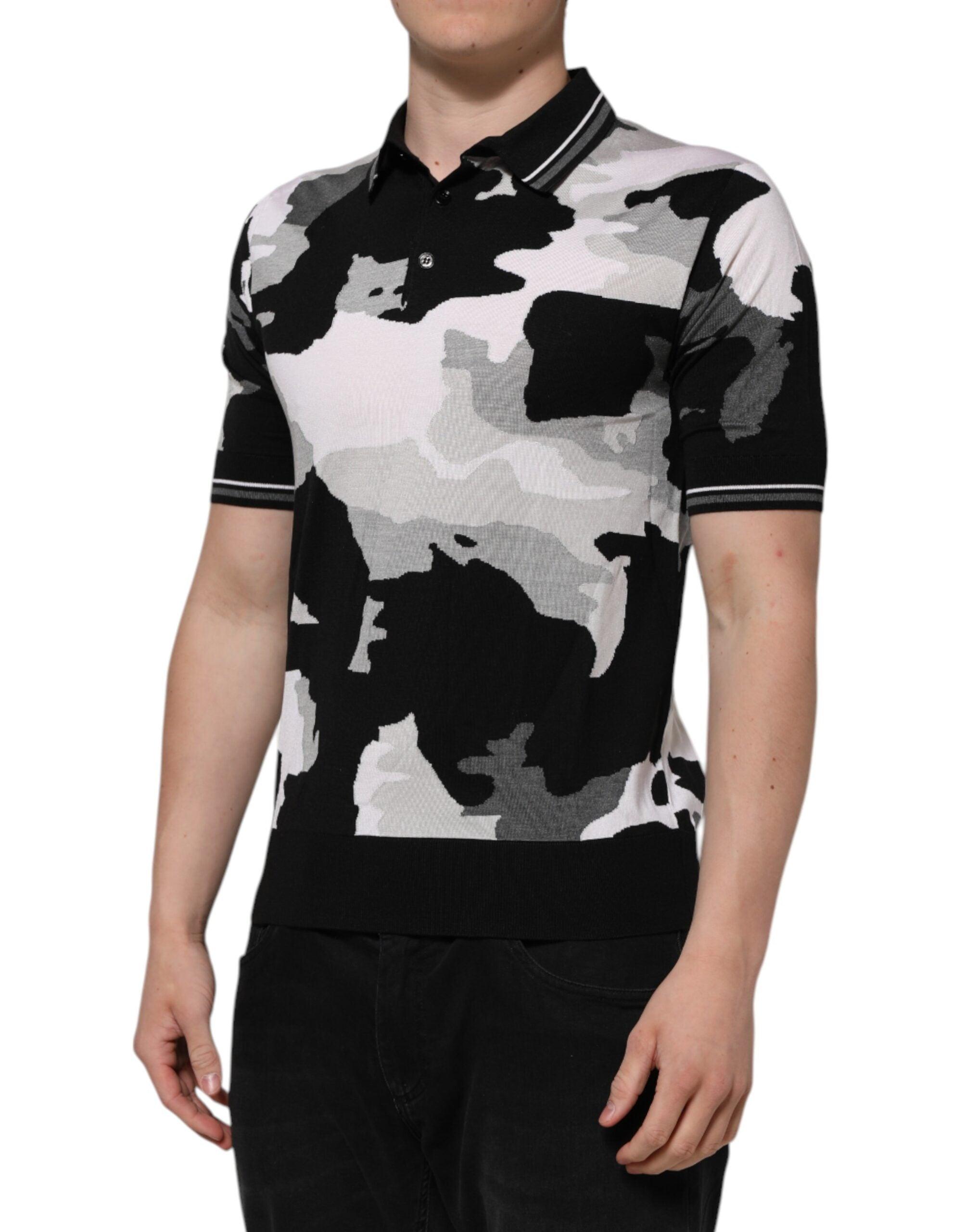 トップス 00s dolce&gabbana camo pattern polo Dolce & Gabbana Camo Polo Shirt in Black for Men | Lyst