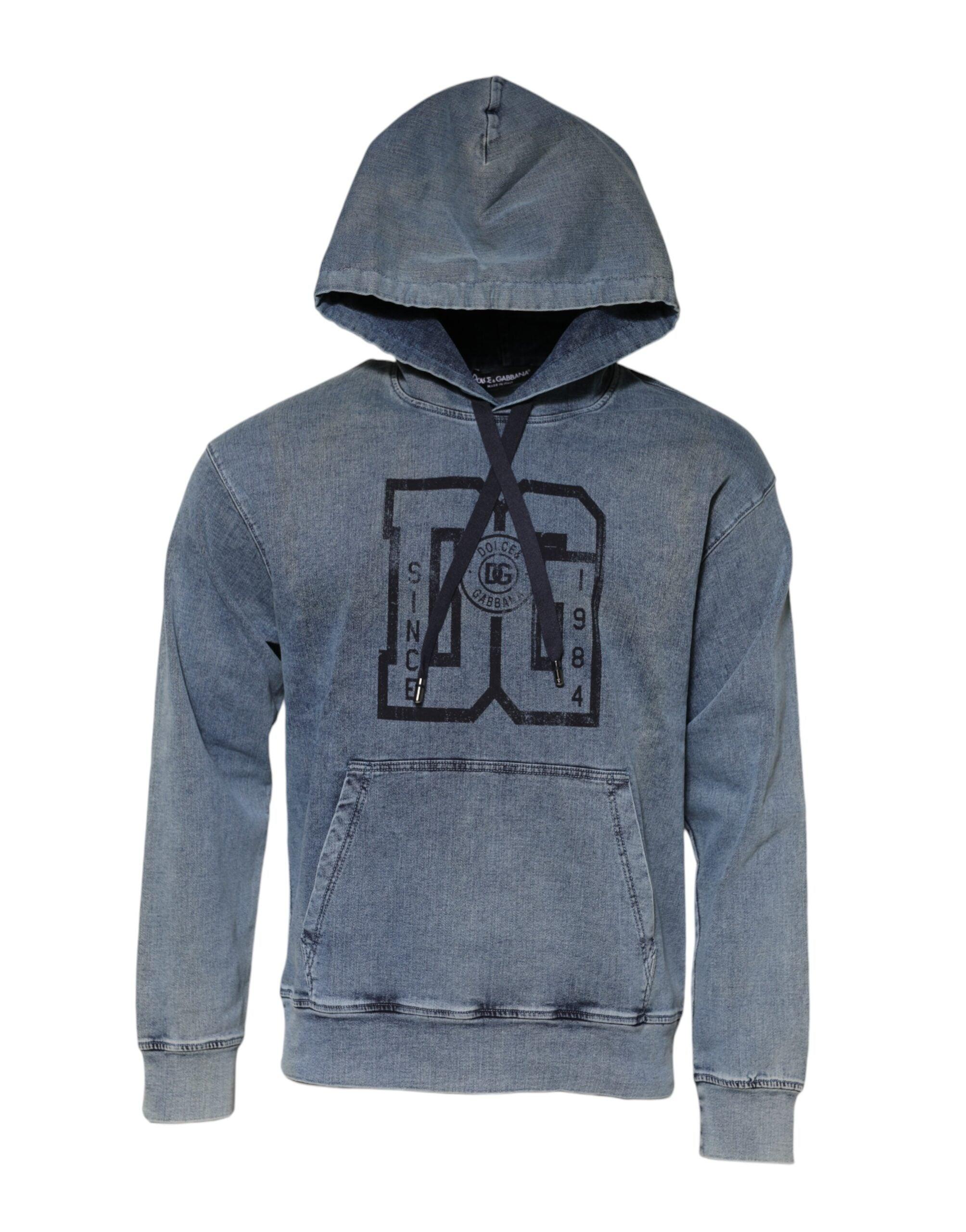 パーカー・フーディ Dolce & Gabbana SWEATSHIRT WITH NAVY PRINT DOLCE & GABBANA DG PRINT PULLOVER - Clothing from Circle