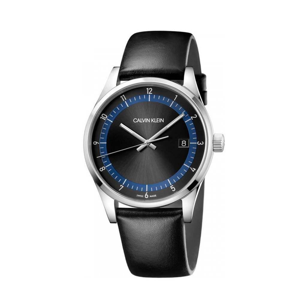 Calvin Klein Quartz Leather Strap Watches in Black for Men - Save 27% | Lyst
