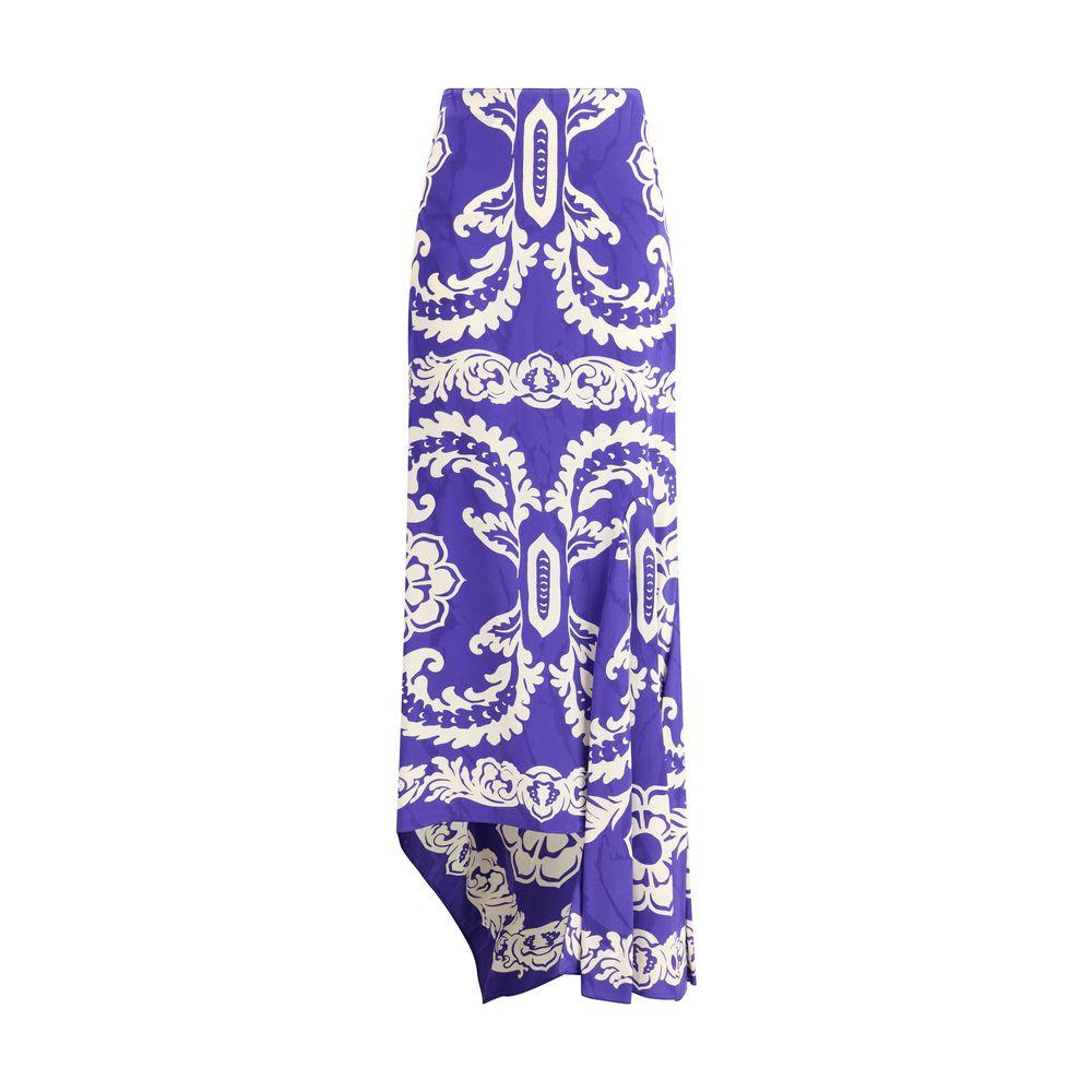 Etro Asymmetrical Long Skirt in Purple | Lyst