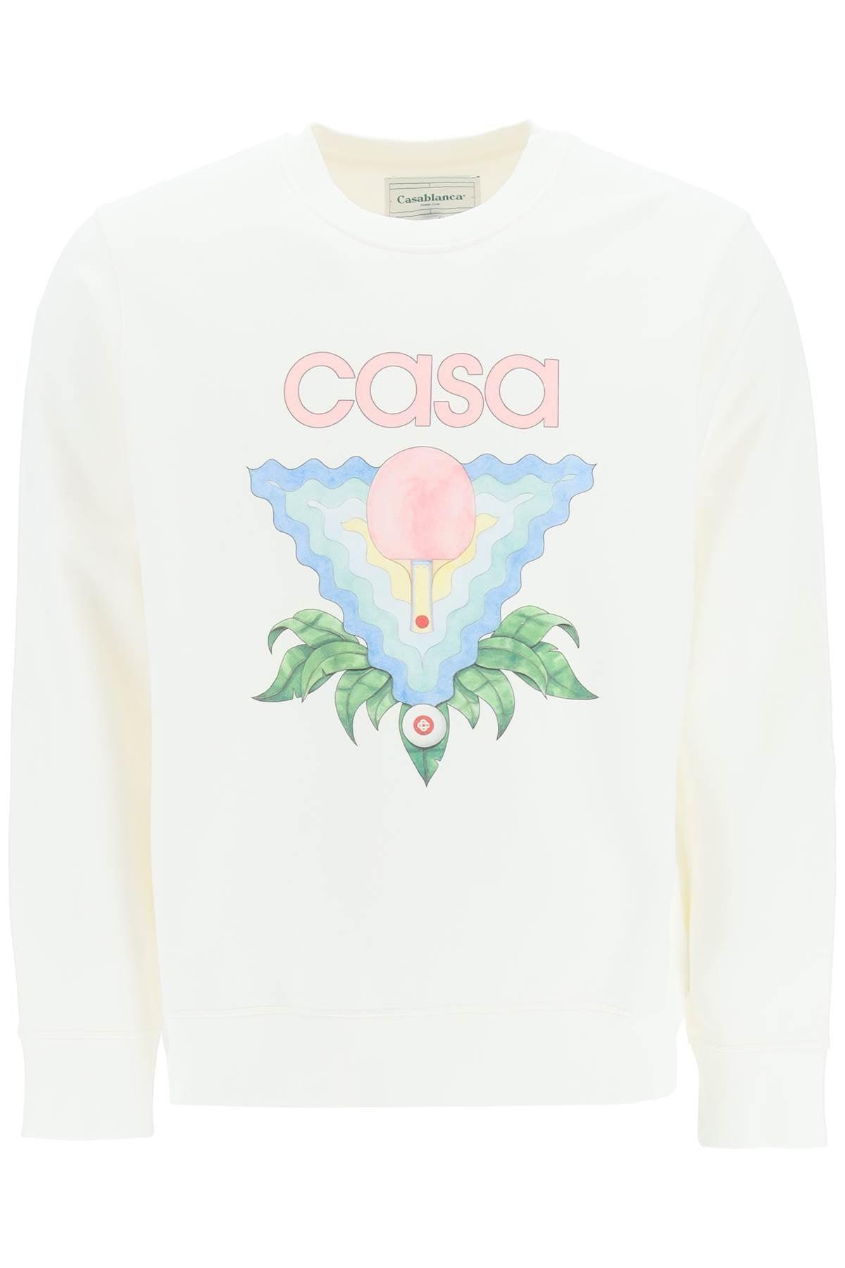 CASABLANCA Cotton Memphis Icon Sweatshirt in White for Men - Save 16% | Lyst