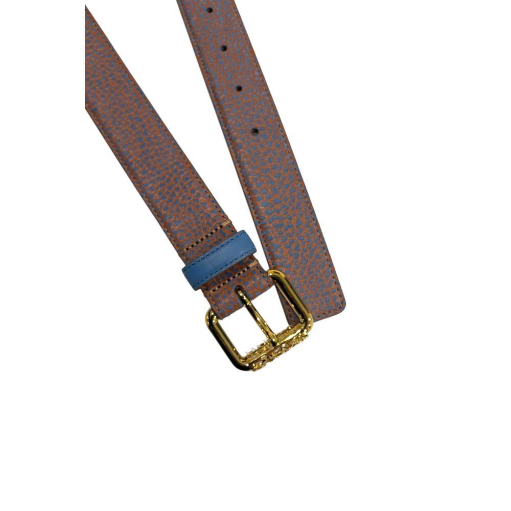 Borbonese Brown Leather Belt With Gold Buckle | Lyst display picture 3
