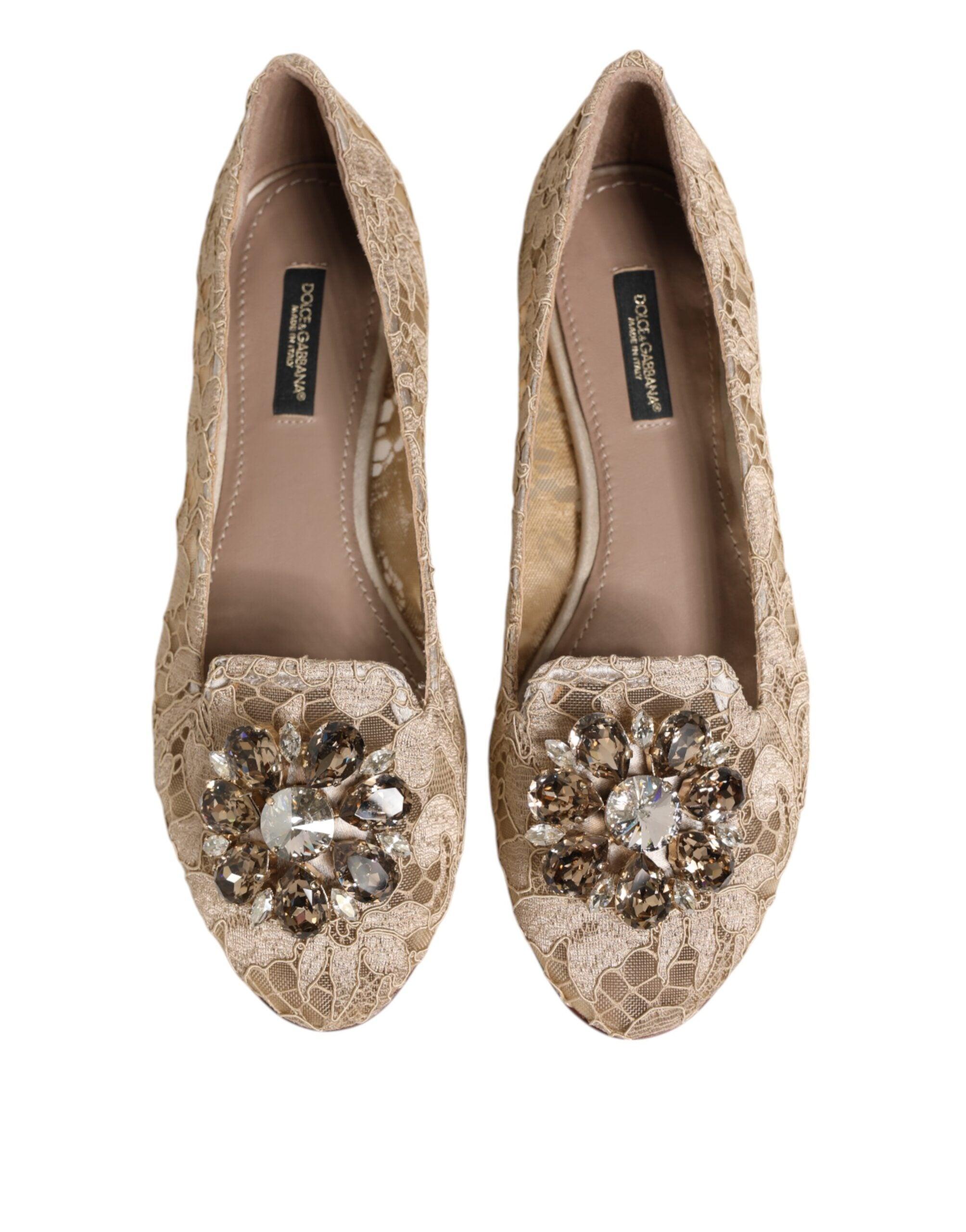 バレエシューズ Dolce & Gabbana Vally Ballerinas Dolce & Gabbana Vally Embellished Lace Ballerinas. Lace