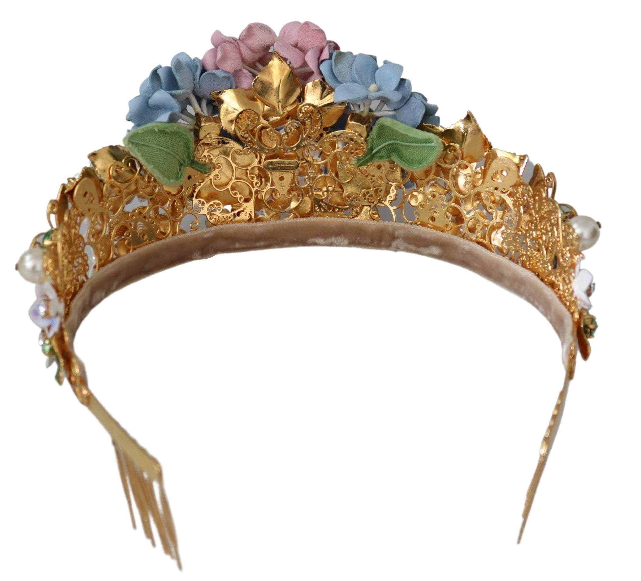 Dolce & Gabbana Crystal Hortensia Headband Crown Diadem in  display picture 2