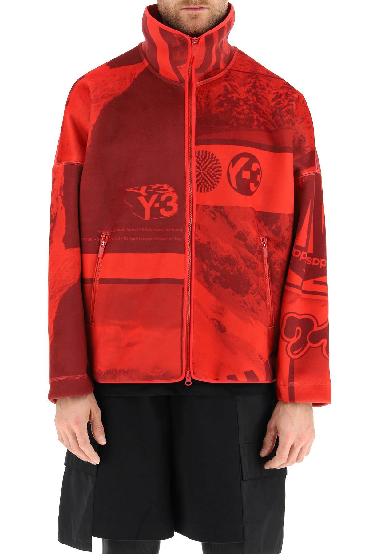 Y-3 Velvet Spacer Zine Full Zip Sweatshirt in Red for Men - Save 