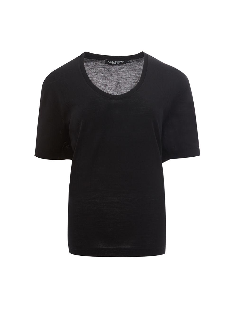 Dolce Gabbana Wool Regular Fit T shirt in Black Lyst