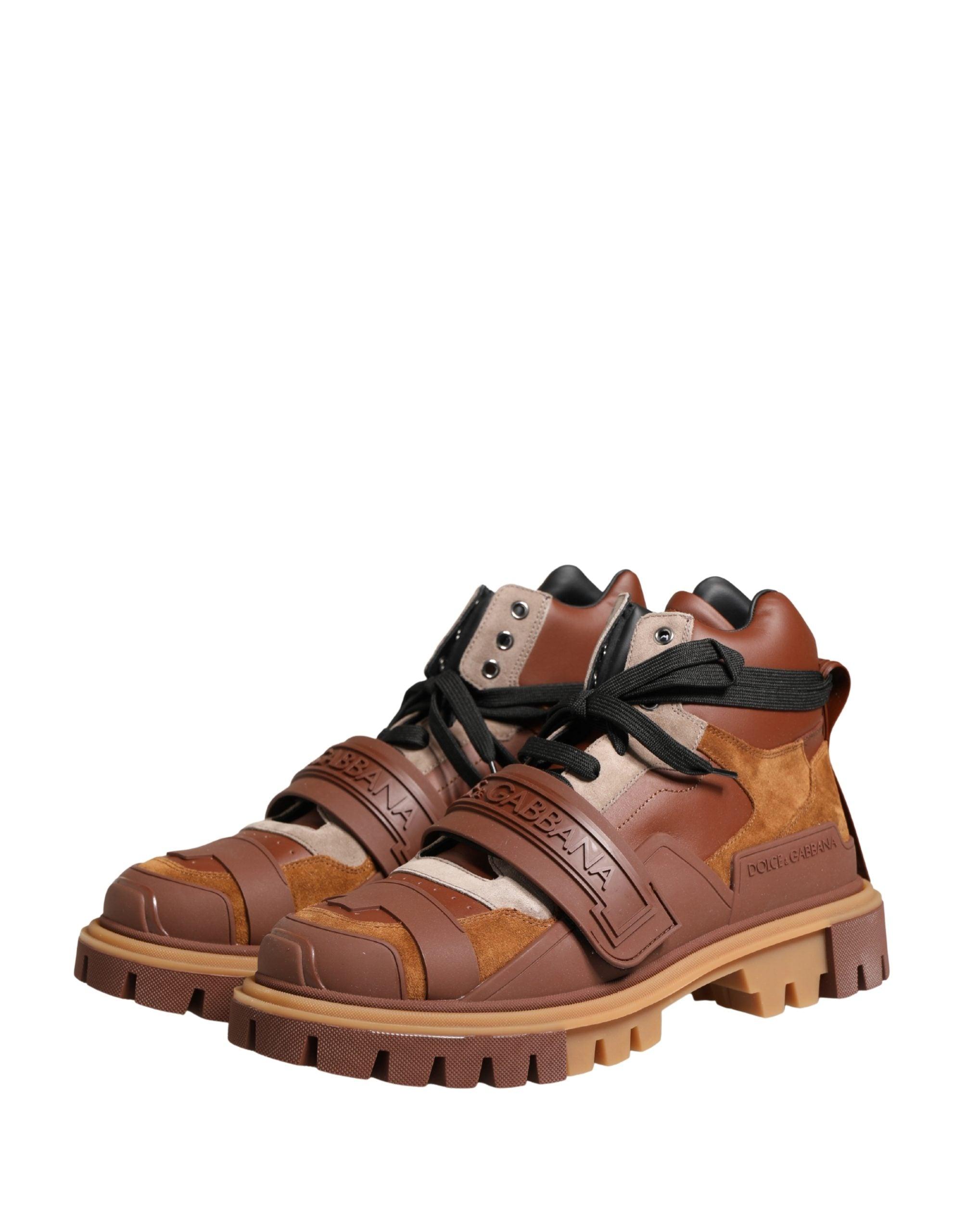 Dolce & Gabbana Dark Brown Leather Boots distressed ankle boots men’s 8.5 A60592A1203_80999_0.jpg main image 2