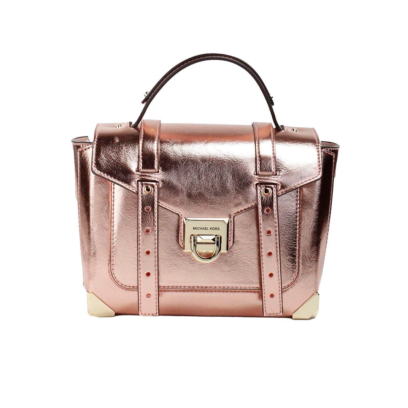 Michael Kors Manhattan Medium Primrose Leather Top Handle Satchel Bag in Pink Lyst