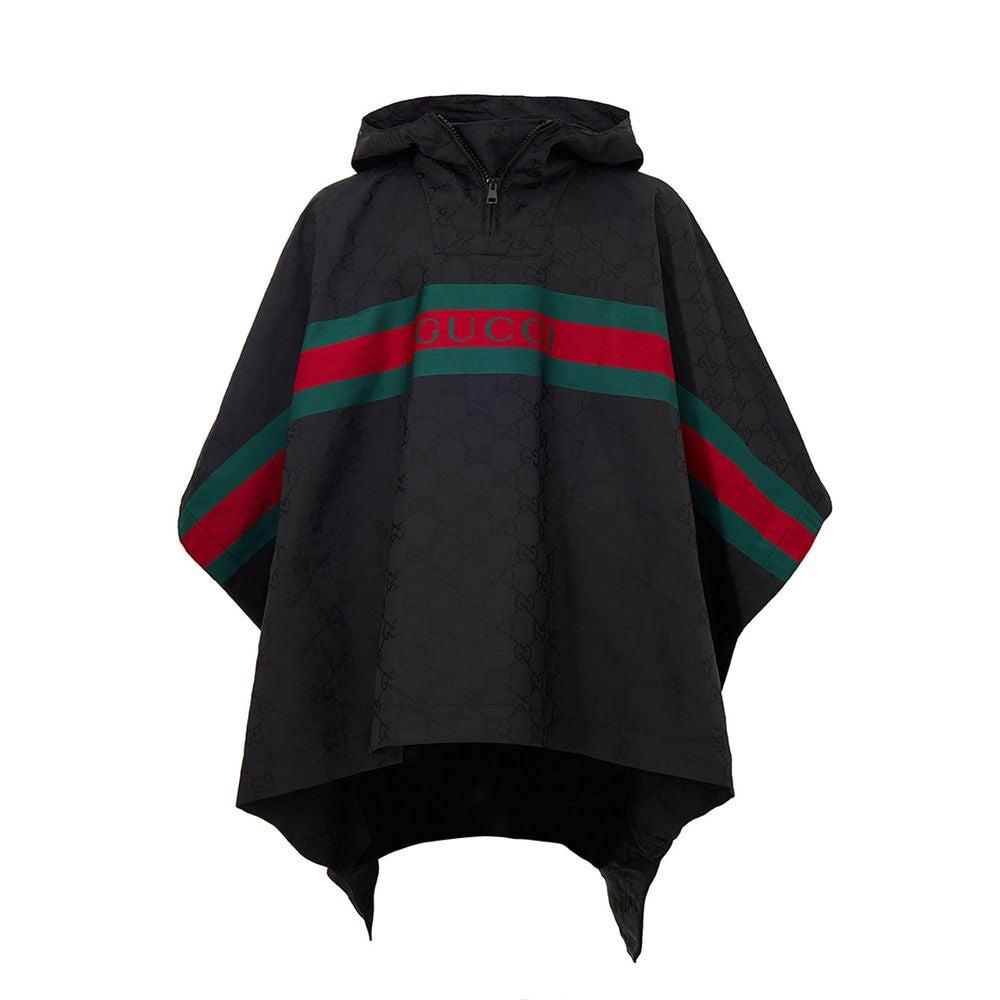 GUCCIフードポンチョM gucci--Black-Polyester-Trench-