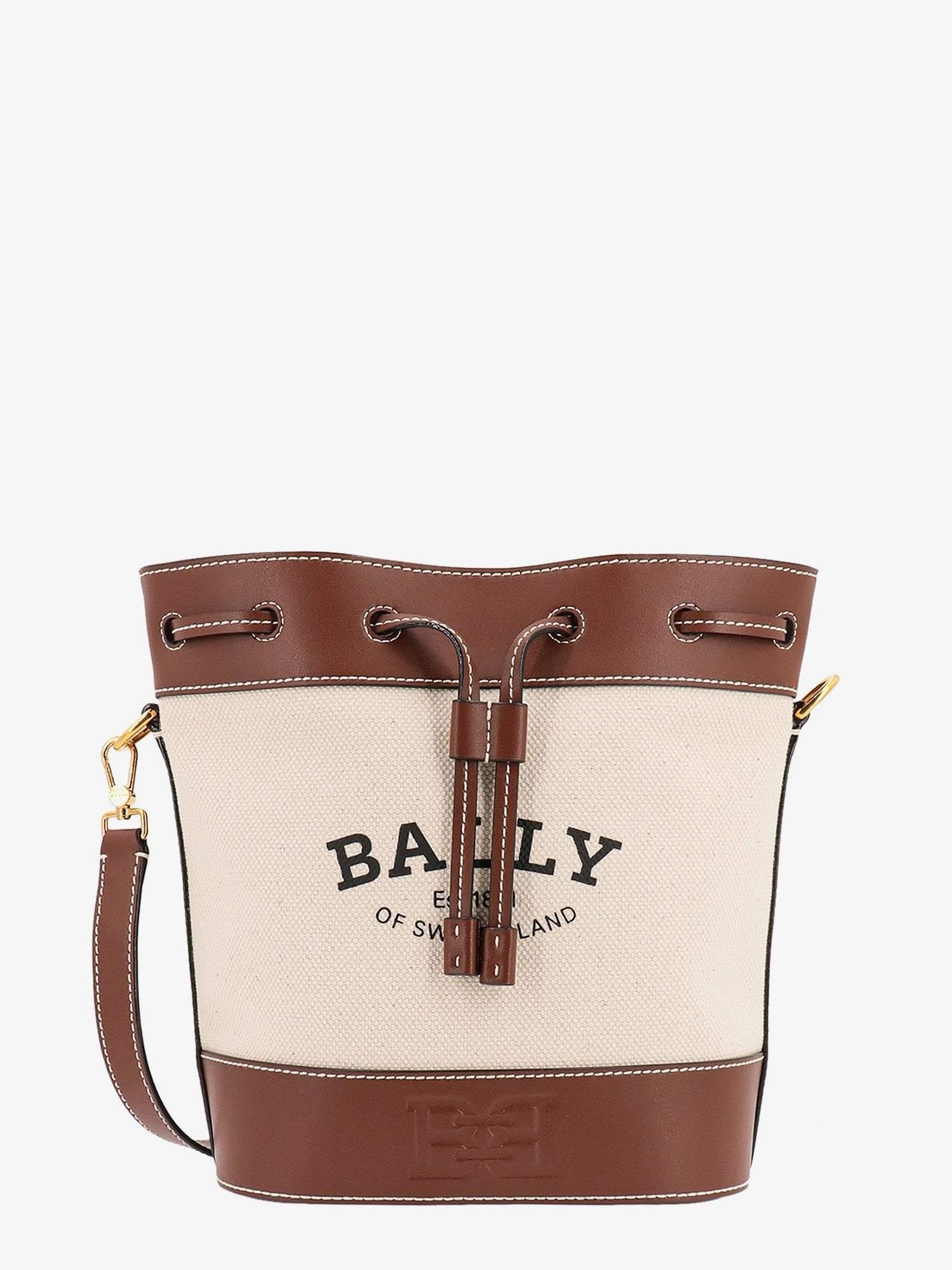 Bally Leather Stitched Profile Bucket Bags in Brown Lyst