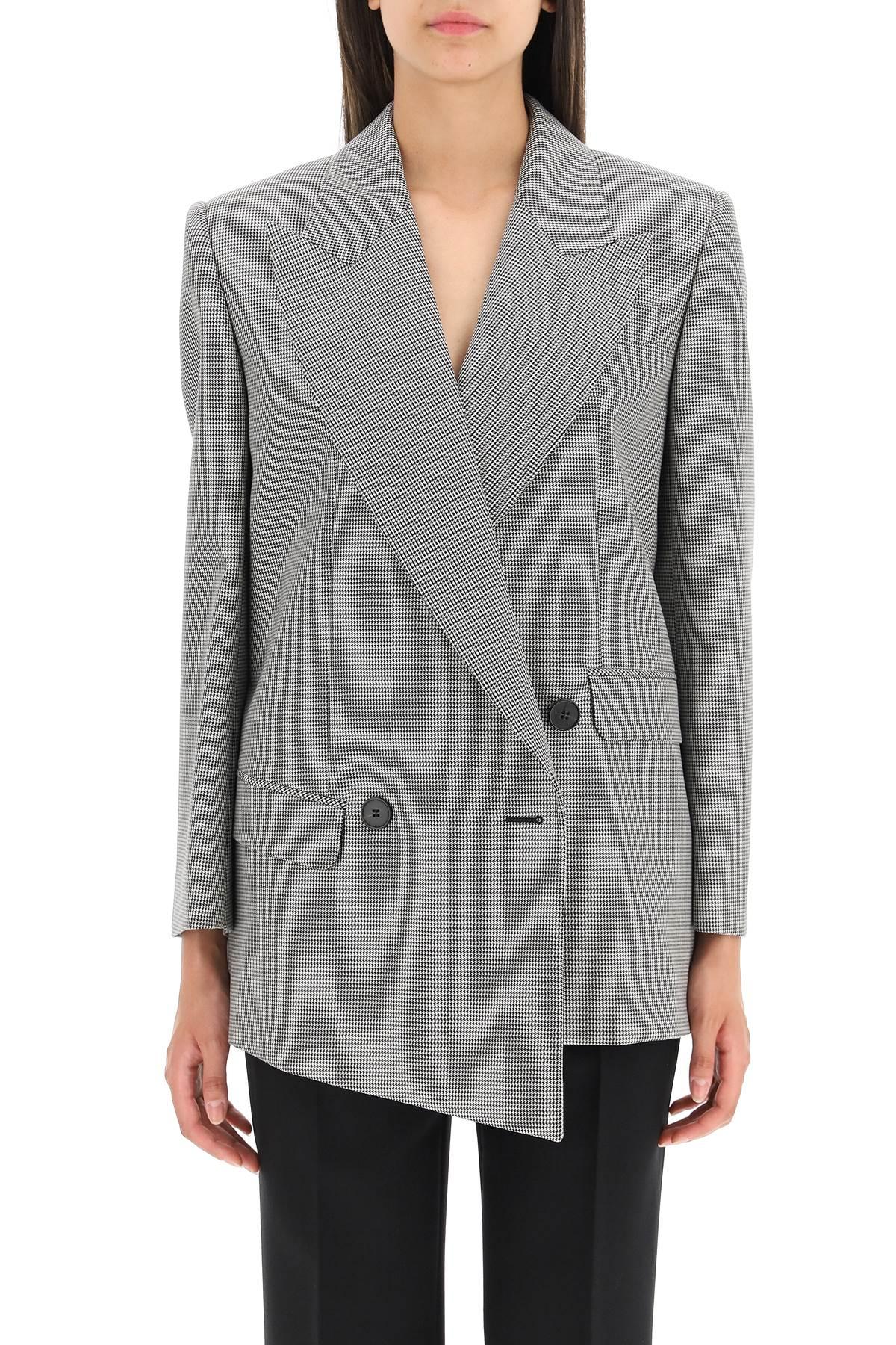 Alexander McQueen Houndstooth Wool Jacket in Black Ivory (Black) | Lyst Alexander McQueen Houndstooth Wool Jacket in Black Ivory (Black) | Lyst