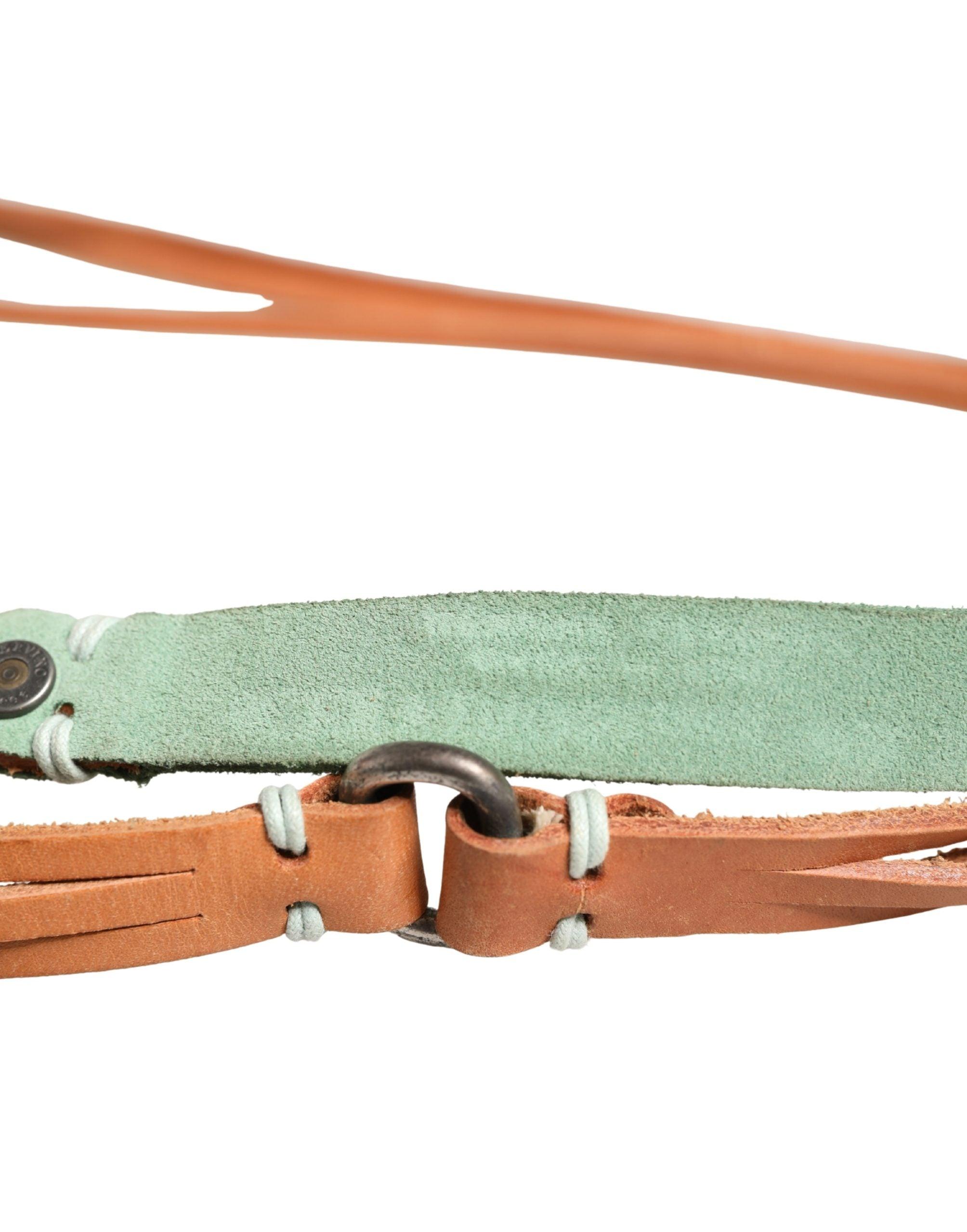 Scervino Street Leather Silver Tone Buckle Waist Belt Women  display picture 3