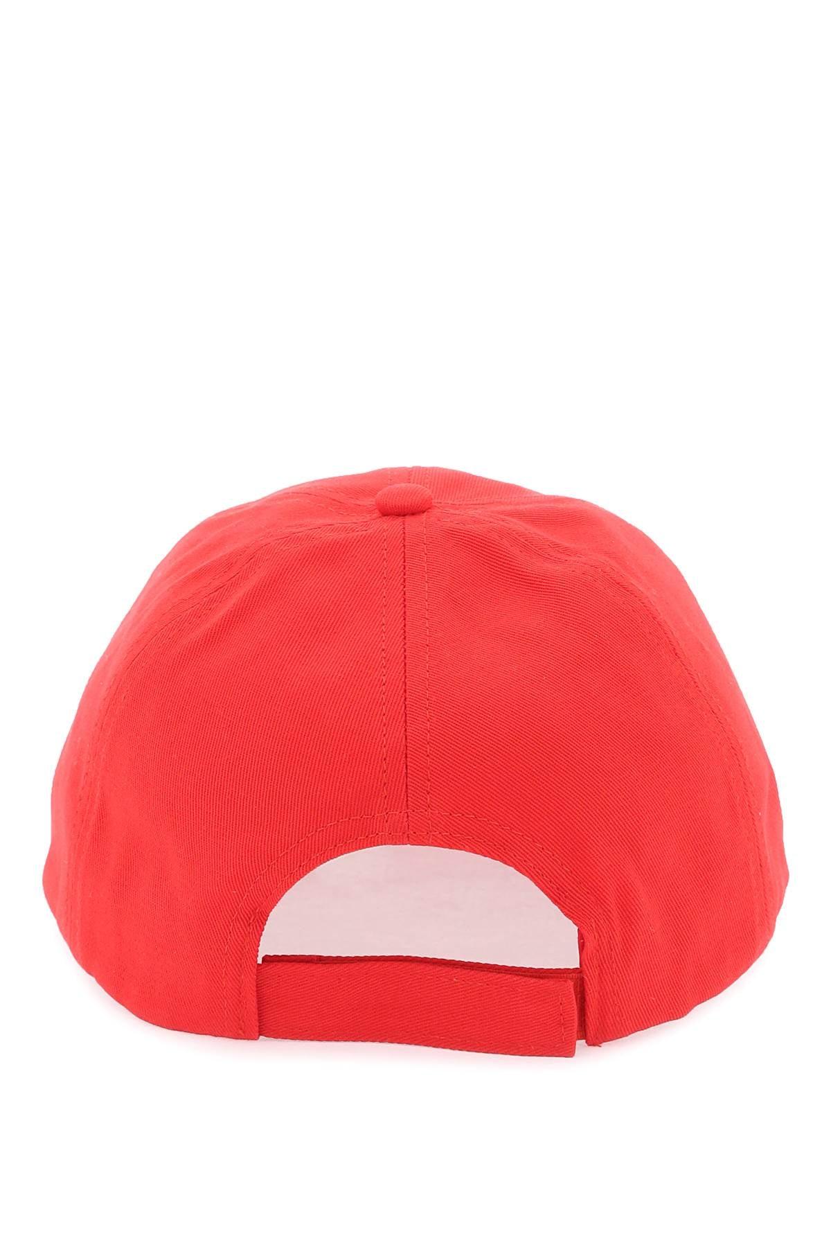 Ganni Logo Baseball Cap in Red | Lyst