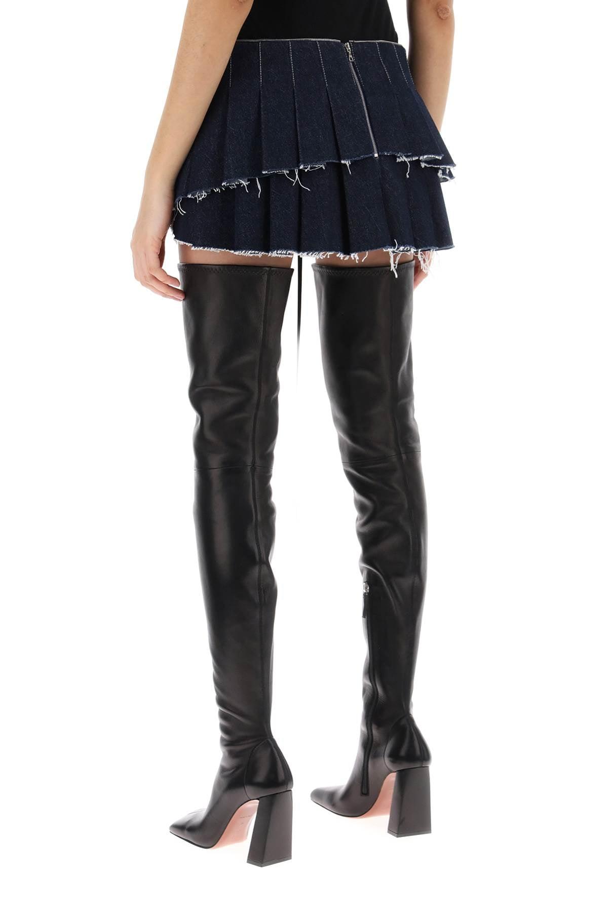Black micro pleated skirt sale